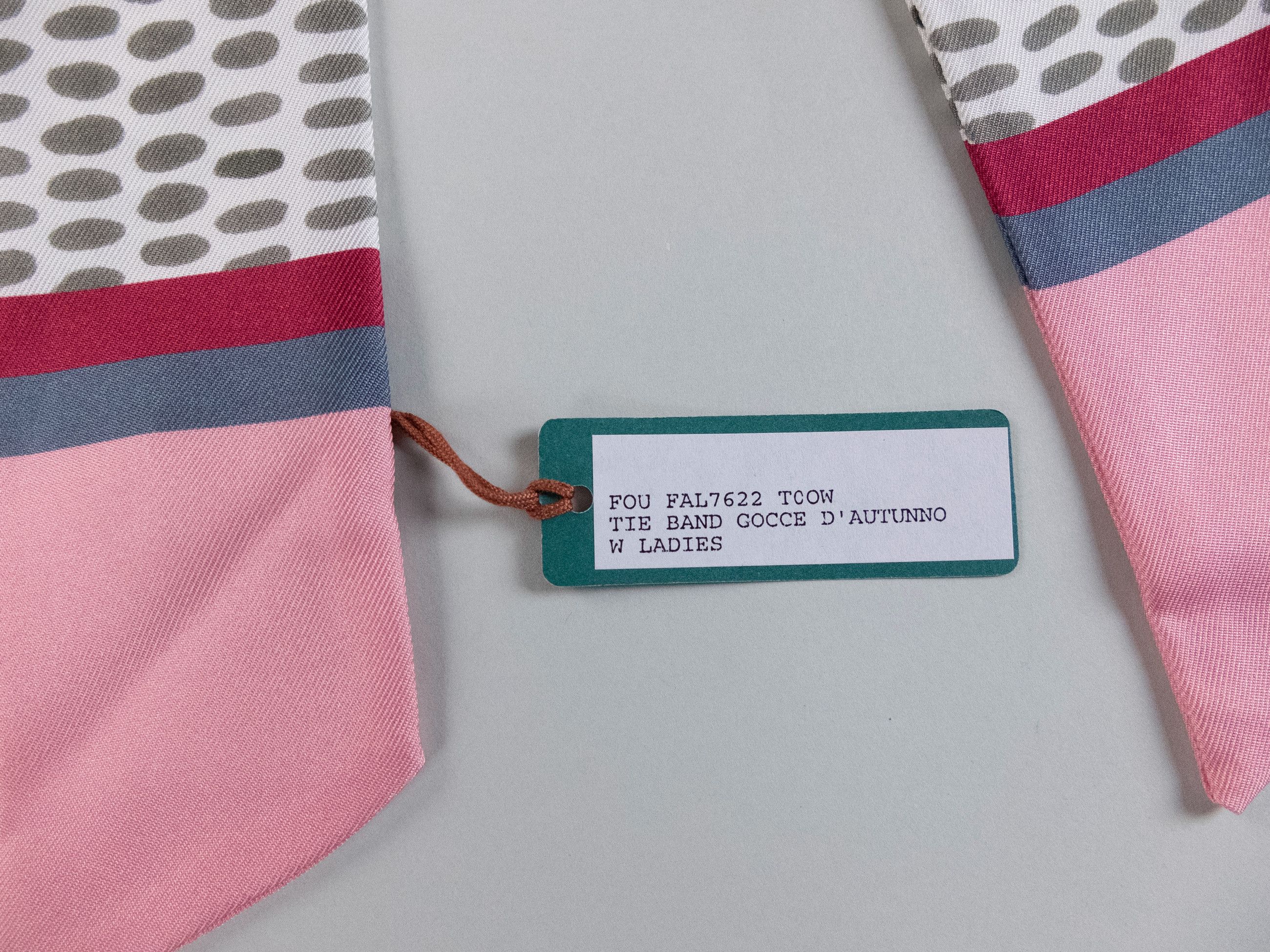 Loro Piana LORO PIANA Gocce D'Autunno pink teardrop silk mitzah scarf Size ONE SIZE - 2 Thumbnail