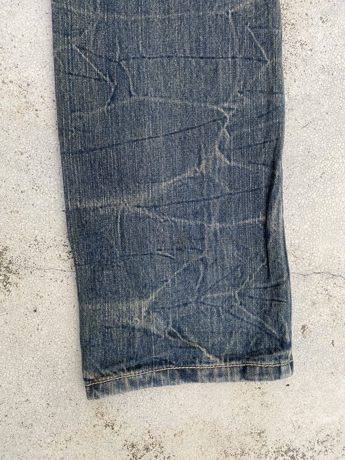 If Six Was Nine × Japanese Brand × Tornado Mart Edwin Distressed Mud Washed Studed Jeans Size US 35 - 20 Thumbnail