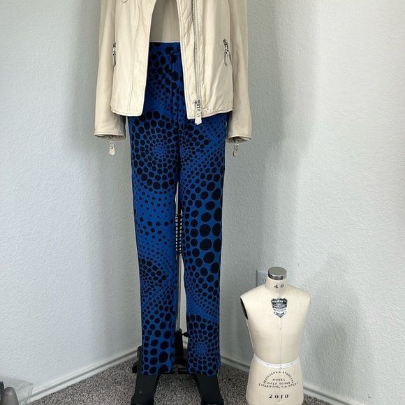 Bottega Veneta Bottega Veneta Resort 2016 Dotted Swirl Silk Spiral Trousers Size 27" / US 4 / IT 40 - 2 Thumbnail