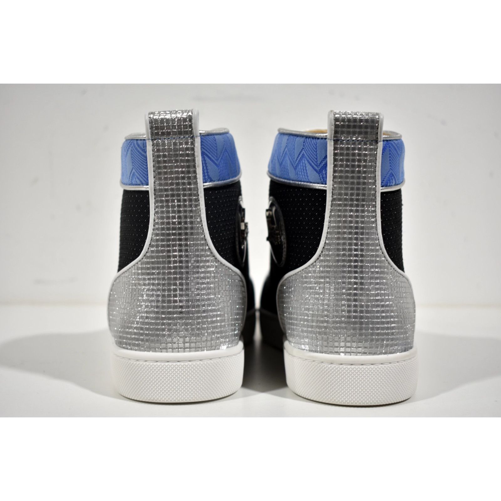Christian Louboutin Christian Louboutin Lou Spikes Orlato Flat White Blue Size US 8 / EU 41 - 11 Thumbnail