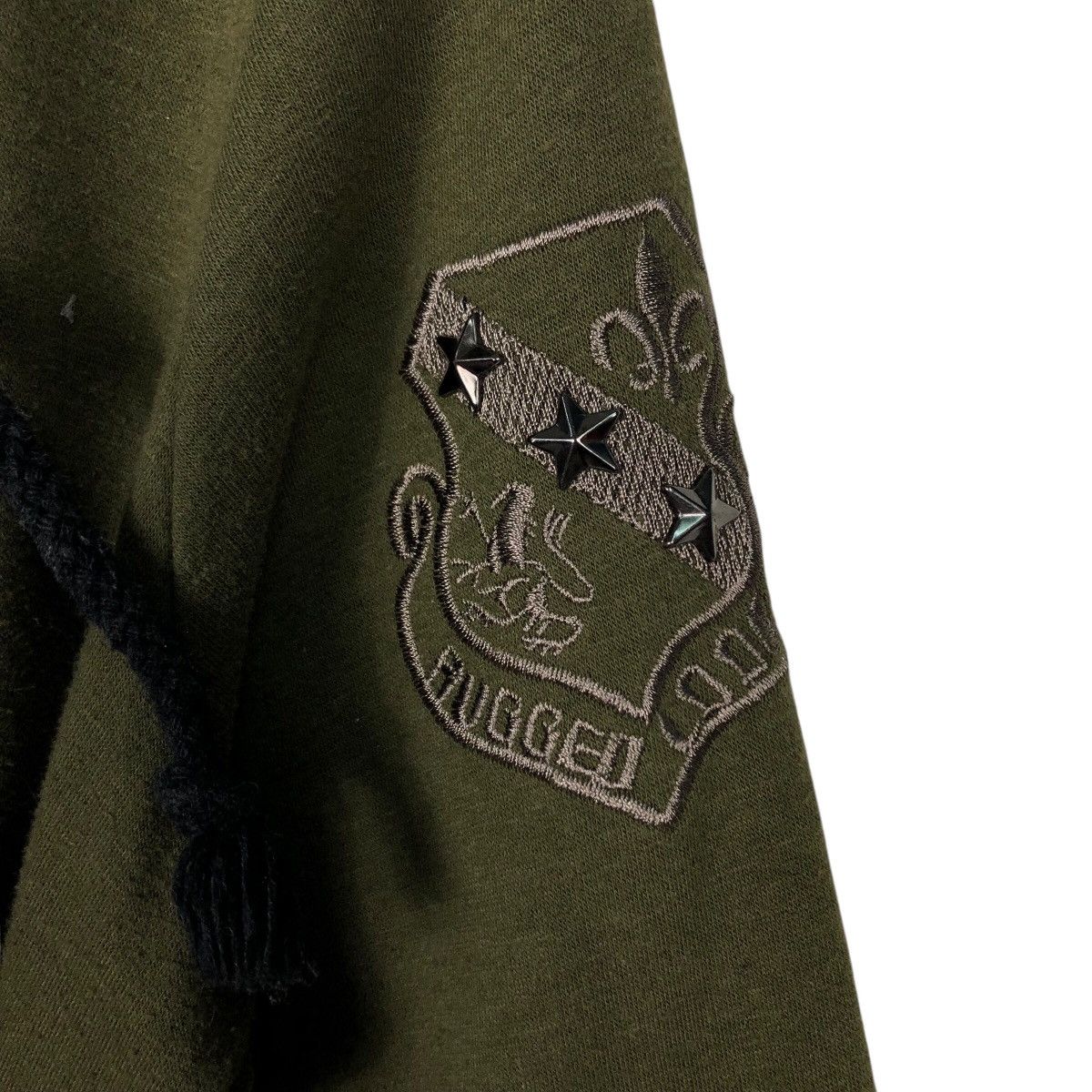 Japanese Brand Culture Wide Olive Punk Stud Hooded Sweatshirt Size US M / EU 48-50 / 2 - 18 Thumbnail