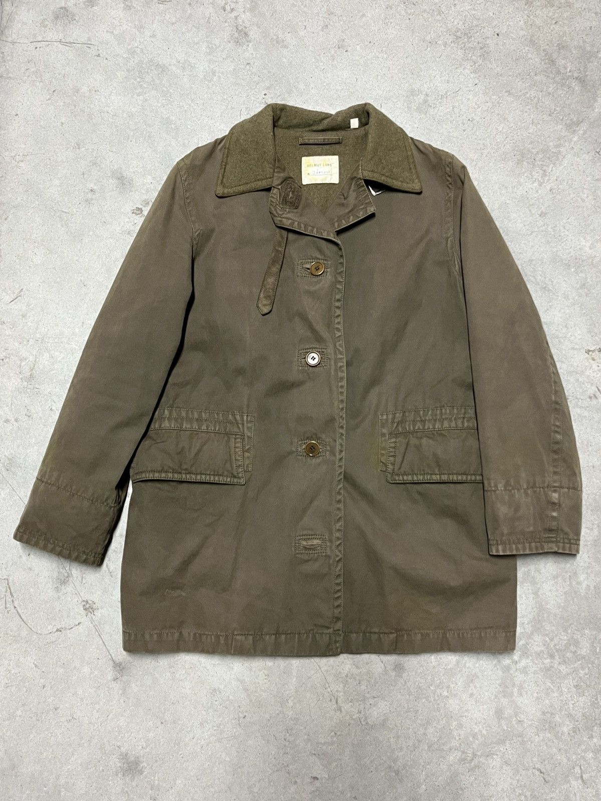 image of Helmut Lang A/w 1998 Heavy Coat in Green, Women's (Size Medium)