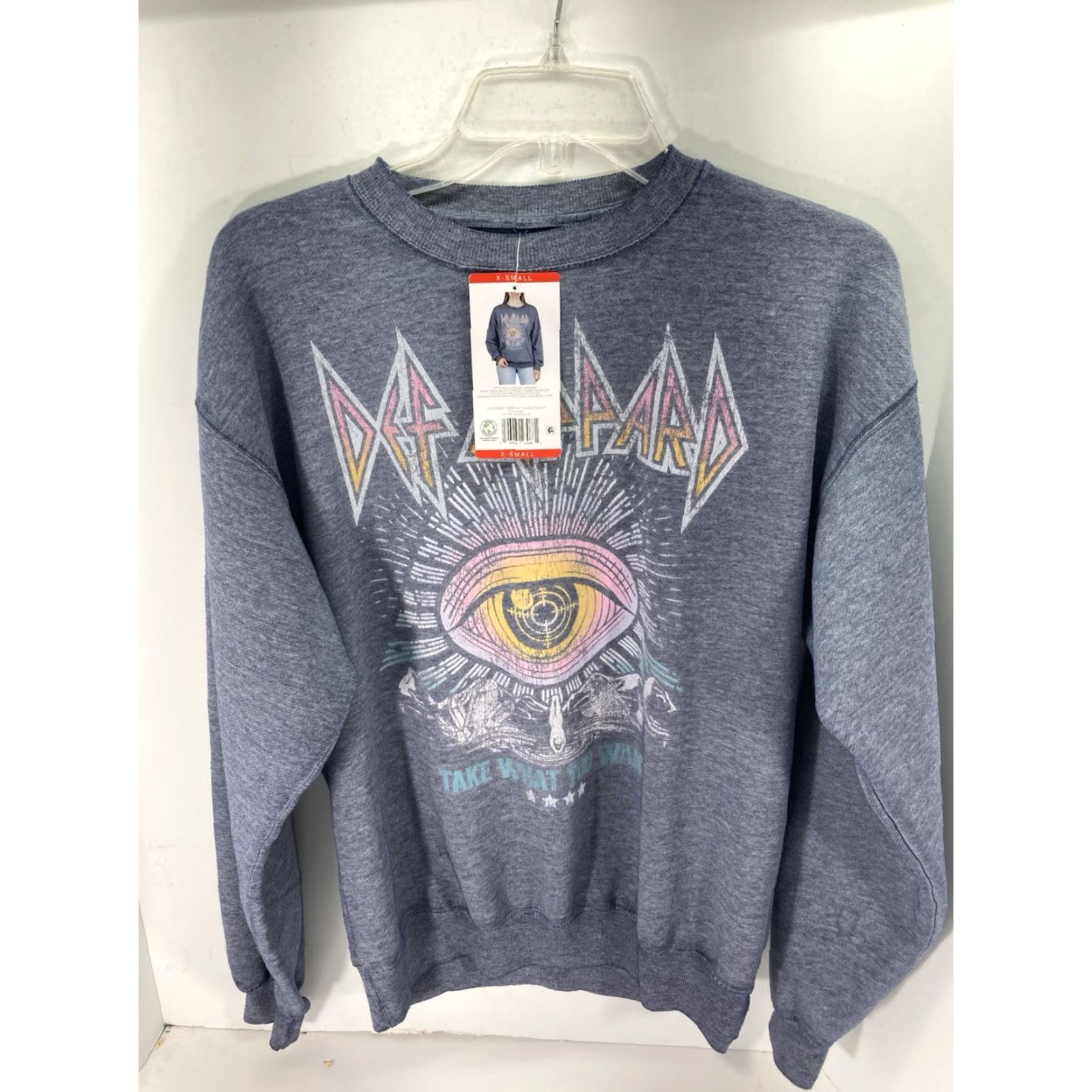 Vintage VINTAGE Def Leppard Sweatshirt Women XS Gray Long Sleeve Take What You Want Pullover Size XS / US 0-2 / IT 36-38 - 2 Thumbnail
