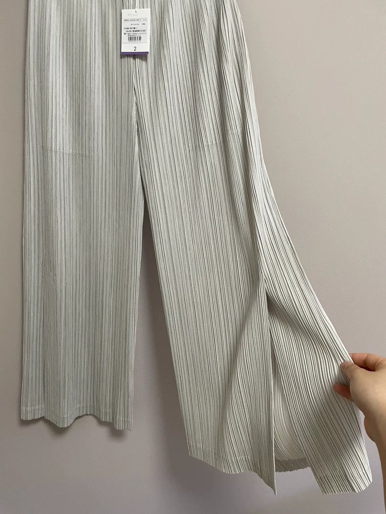 Issey Miyake Issey Miyake Grey pleated pants Size 25" / US 0 / IT 36 - 2 Thumbnail