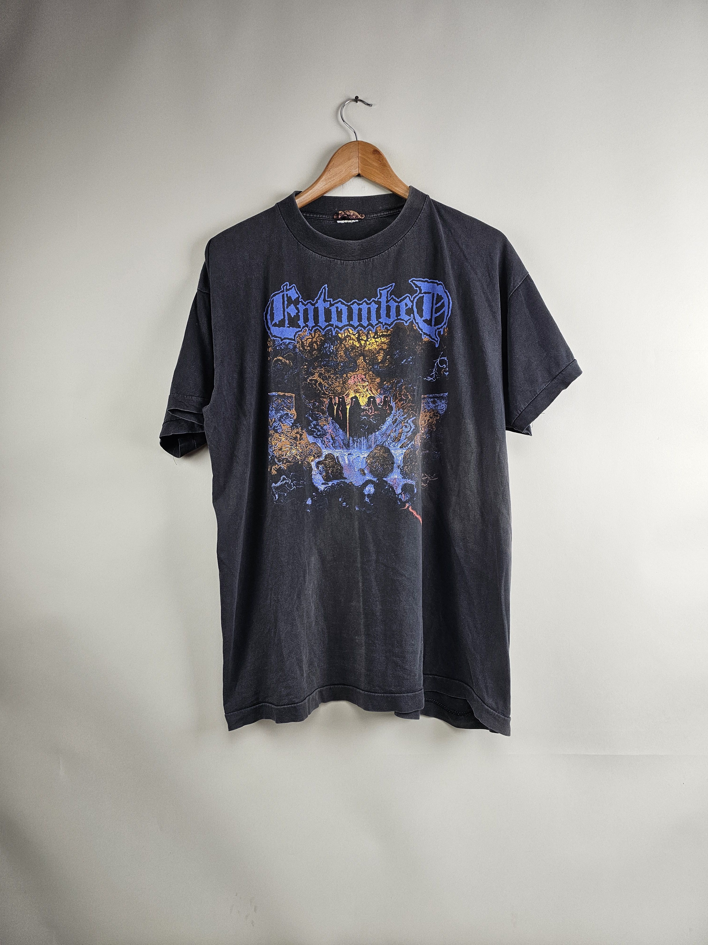 Band Tees × Rock Tees × Vintage 1990 Entombed Left hand path  