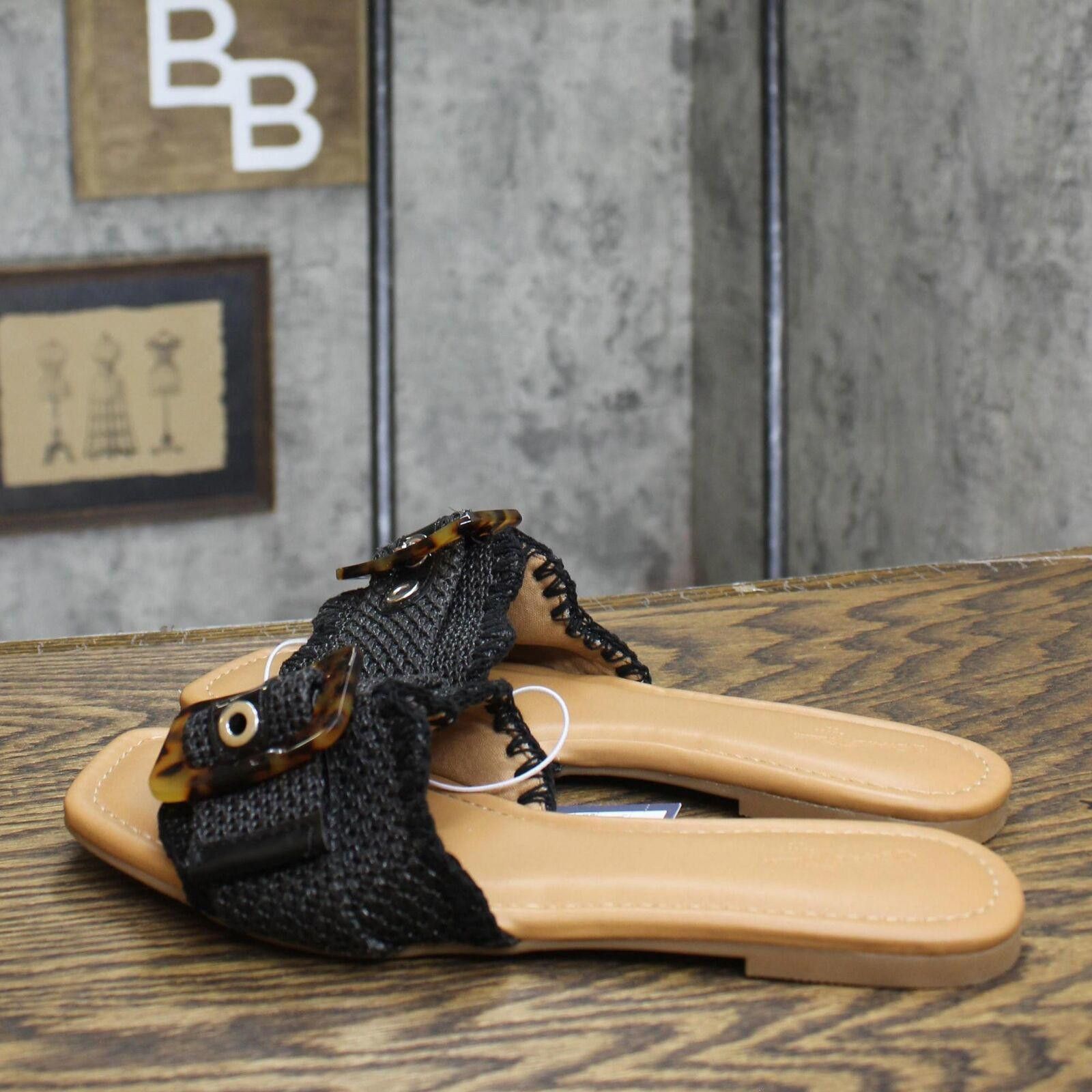 Designer Universal Thread Sandals with Memory Foam Insole Black 8M Size US 8 / IT 38 - 2 Thumbnail