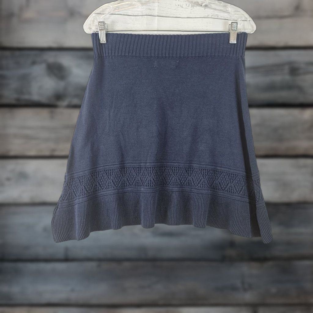 Prana VINTAGE Prana Women's Thea Sweater Skirt Blue Small Cotton Blend Pull On A-Line Short Womens Size S / US 4 / IT 40 - 1 Thumbnail
