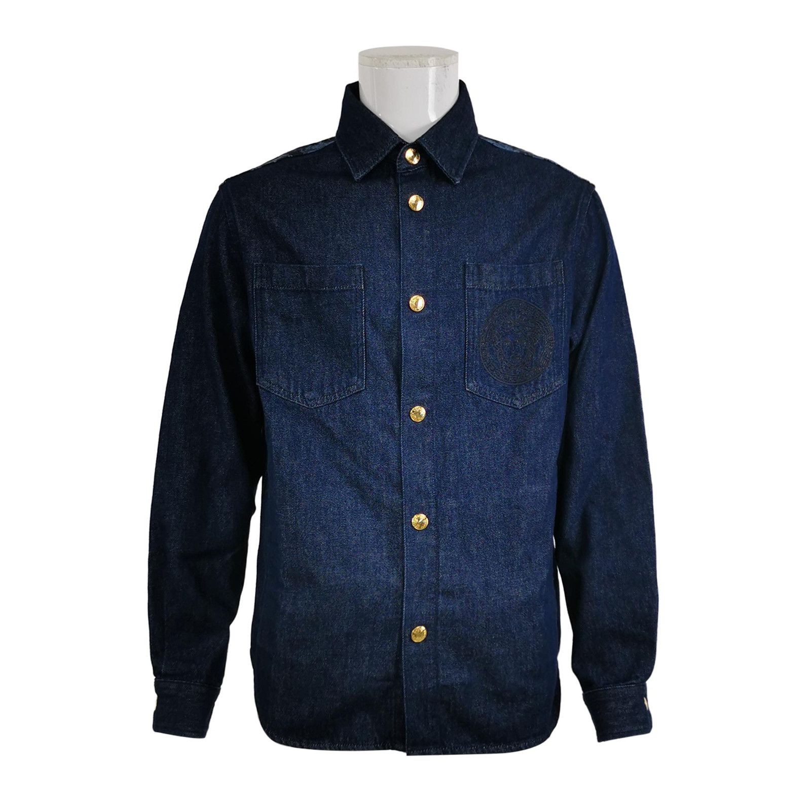Versace Versace Medusa Button Denim Jacket Size S Size US S / EU 44-46 / 1 - 1 Thumbnail