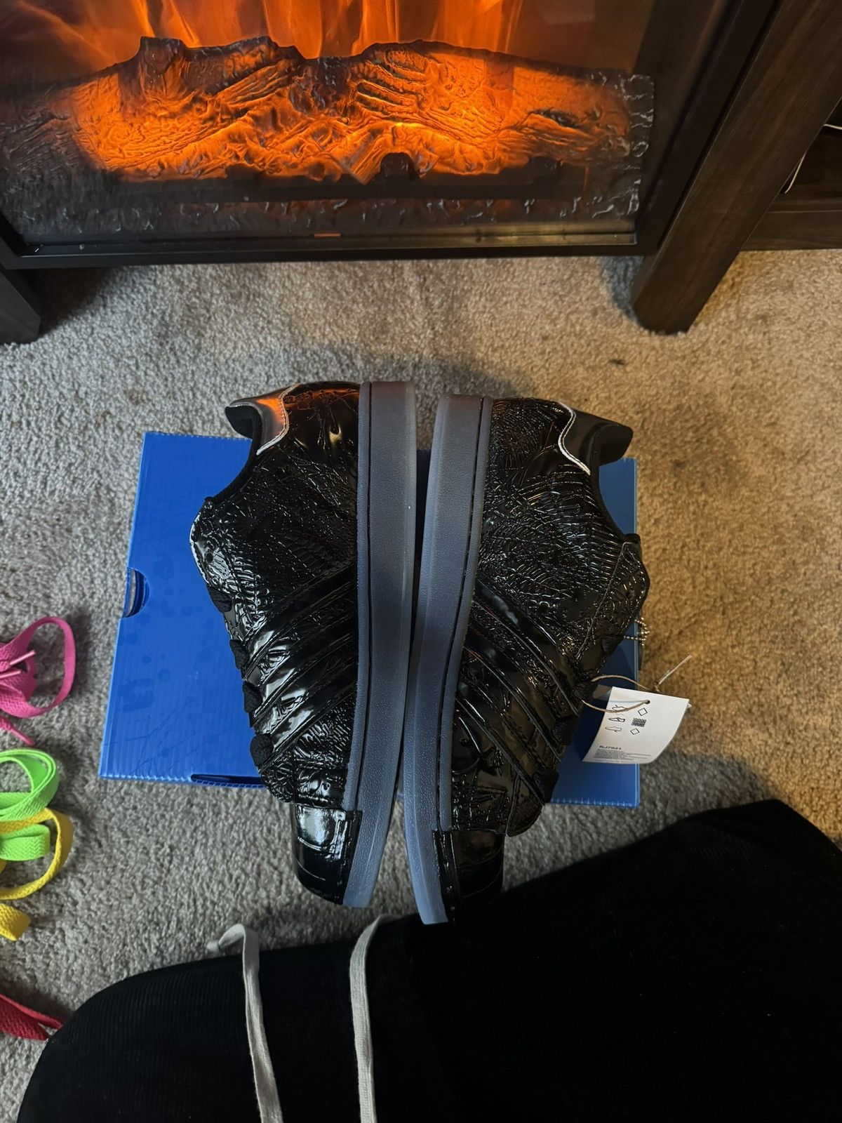 Adidas Sp5der x adidas Superstar 'BLACK Silver Metallic' Size US 8.5 / EU 41-42 - 5 Thumbnail