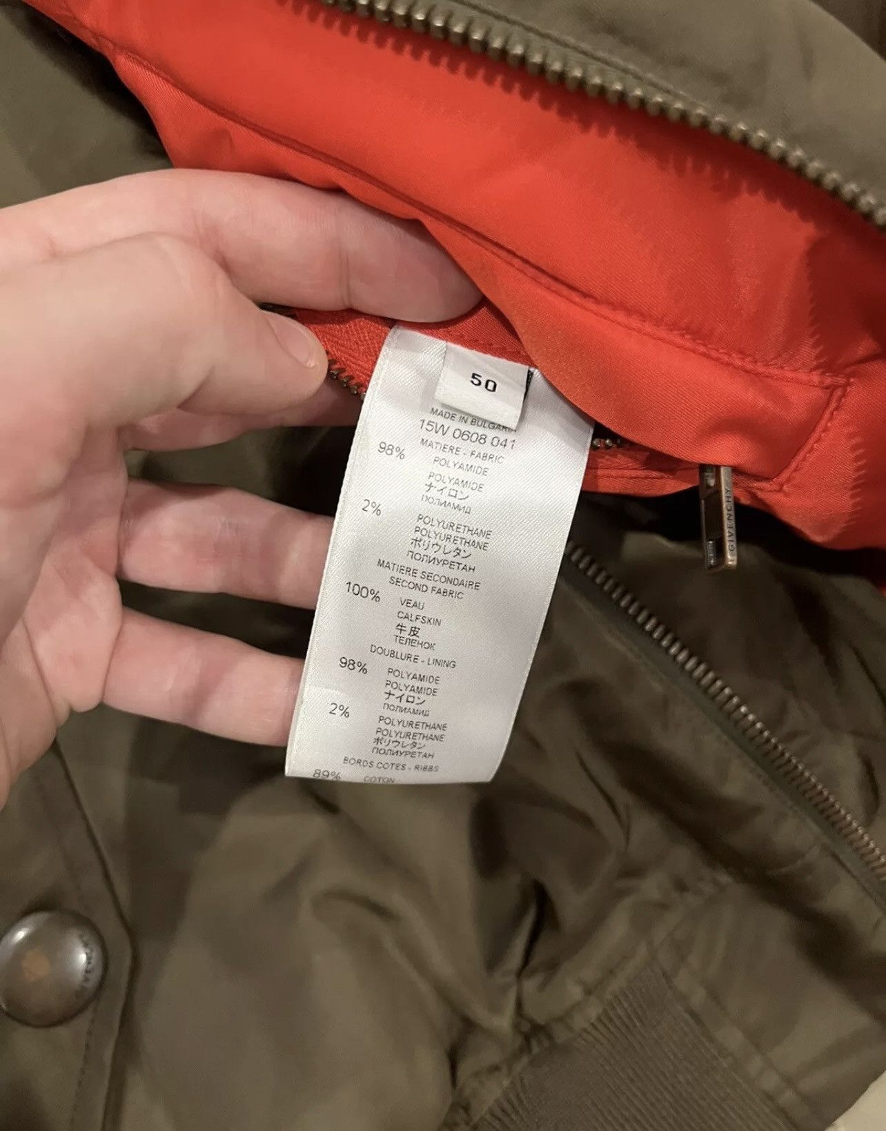 Givenchy GIVENCHY Padded Bomber Brown Leather Sleeves Size 50 $4200 Size US M / EU 48-50 / 2 - 4 Thumbnail