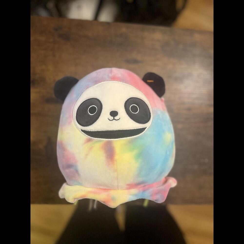 Designer Squishmallows Tie-Dye Panda Plush - Size 8" Size ONE SIZE - 1 Thumbnail