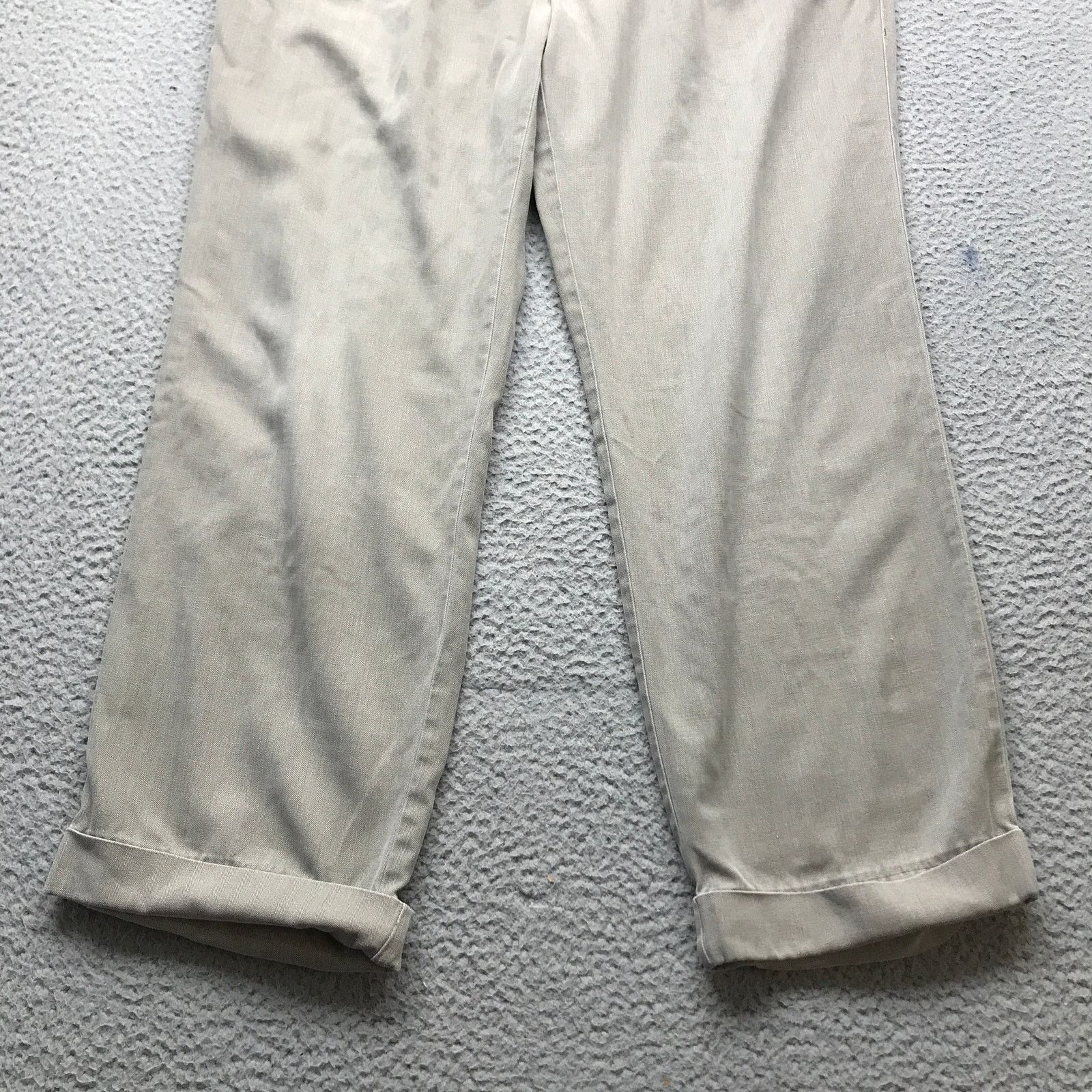 Tommy Bahama Tommy Bahama Silk Cotton Tapered Twill Pants Mens 36x34 Tan Size US 36 / EU 52 - 6 Thumbnail
