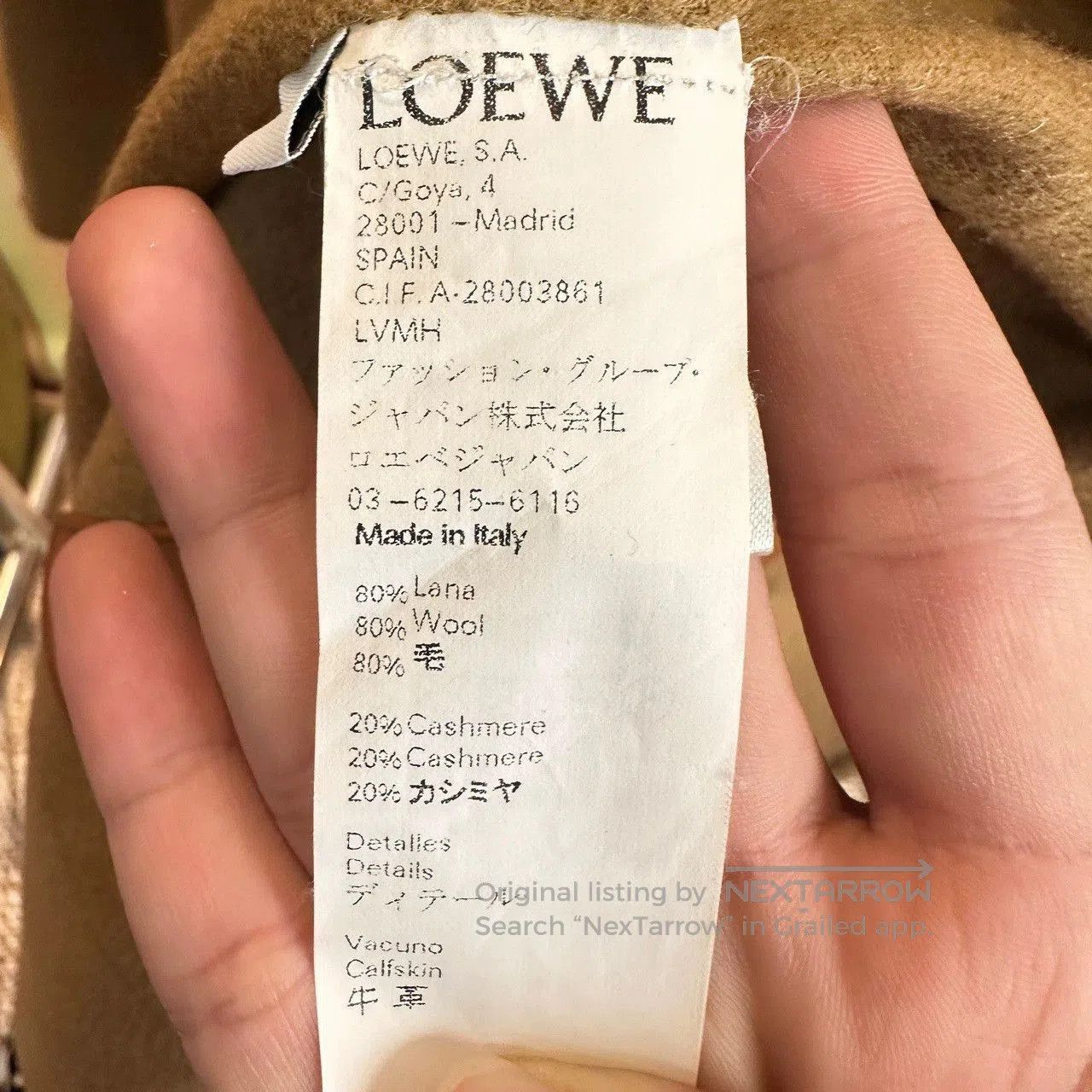 Loewe camel wool blend long coat by Loewe. Size XS / US 0-2 / IT 36-38 - 5 Thumbnail