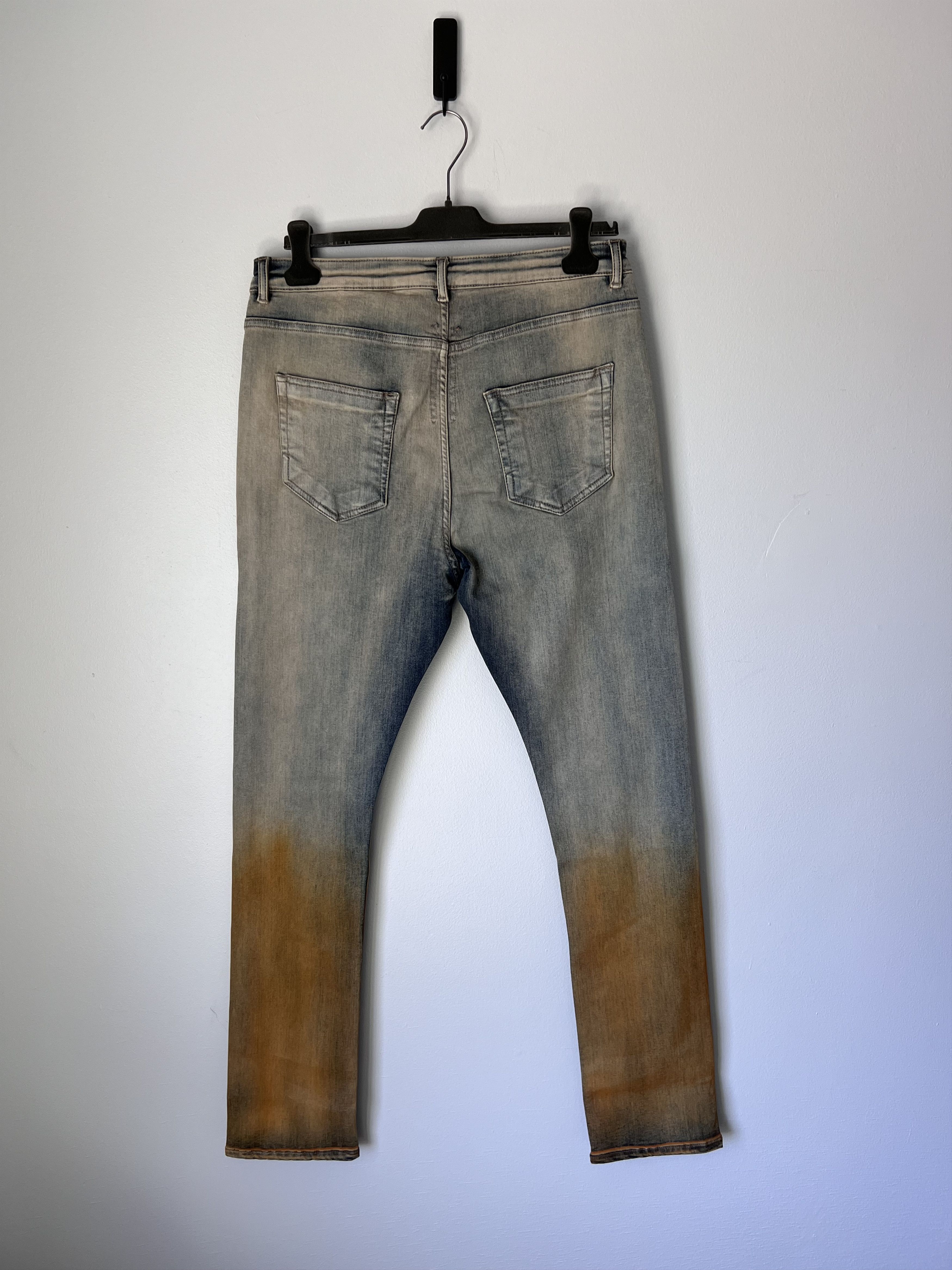Rick Owens Drkshdw Rick Owens DRKSHDW Detroit Cut Jeans in Sky Orange Degrade Size US 32 / EU 48 - 4 Thumbnail