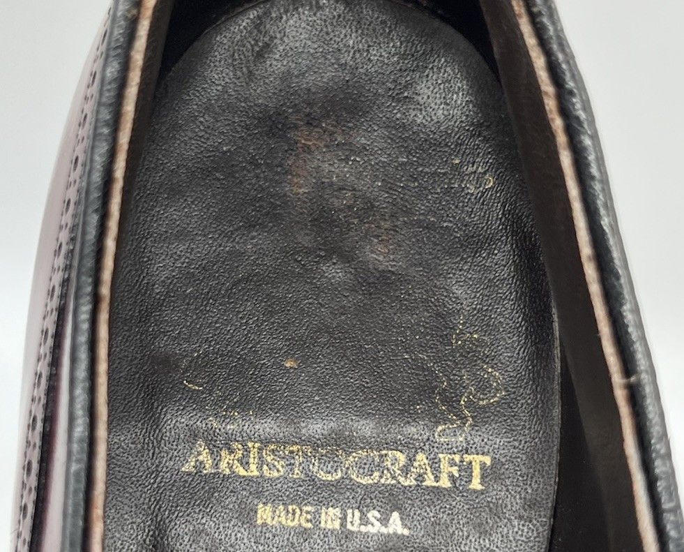 Johnston & Murphy Vintage Johnston & Murphy Aristocraft Oxblood Cordovan 12AAA Size US 12 / EU 45 - 10 Thumbnail