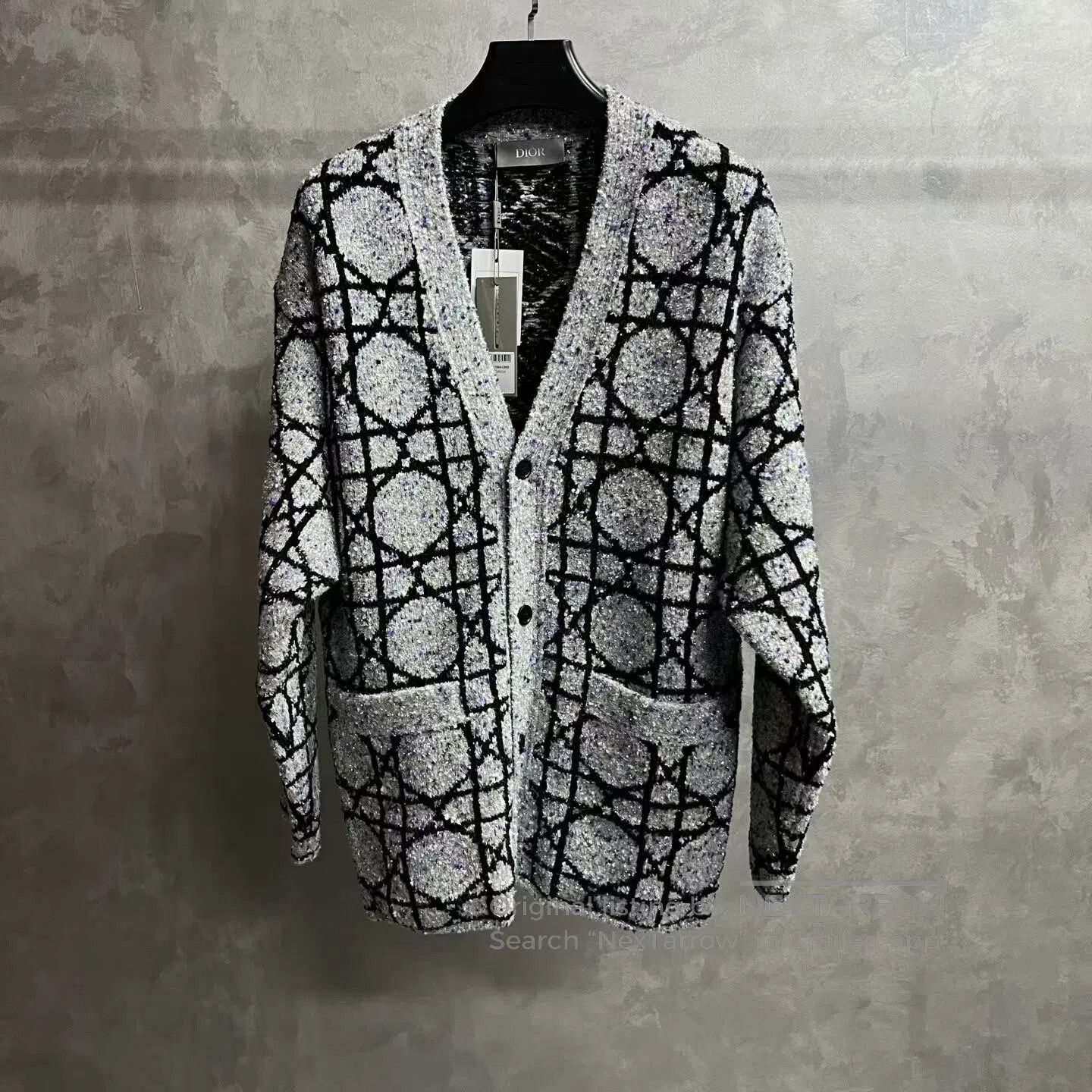 Dior Dior Tangui pattern V-neck long-sleeved cardigan knit swea Size US XS / EU 42 / 0 - 1 Thumbnail