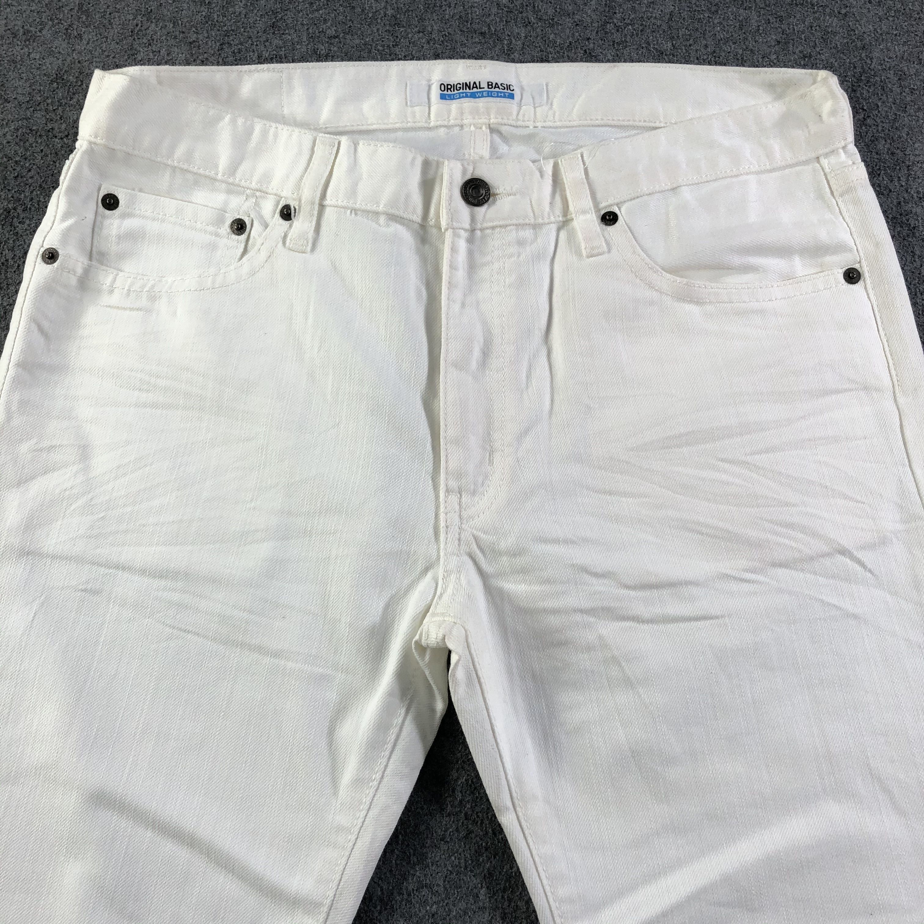 Japanese Brand Uniqlo Jeans White Denim -J2776 Size US 34 / EU 50 - 3 Thumbnail