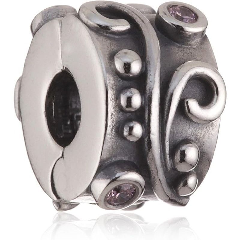 pandora Pandora Tendril Charm 925 Sterling Silver w/Cubic Zirconia Size ONE SIZE - 1 Thumbnail