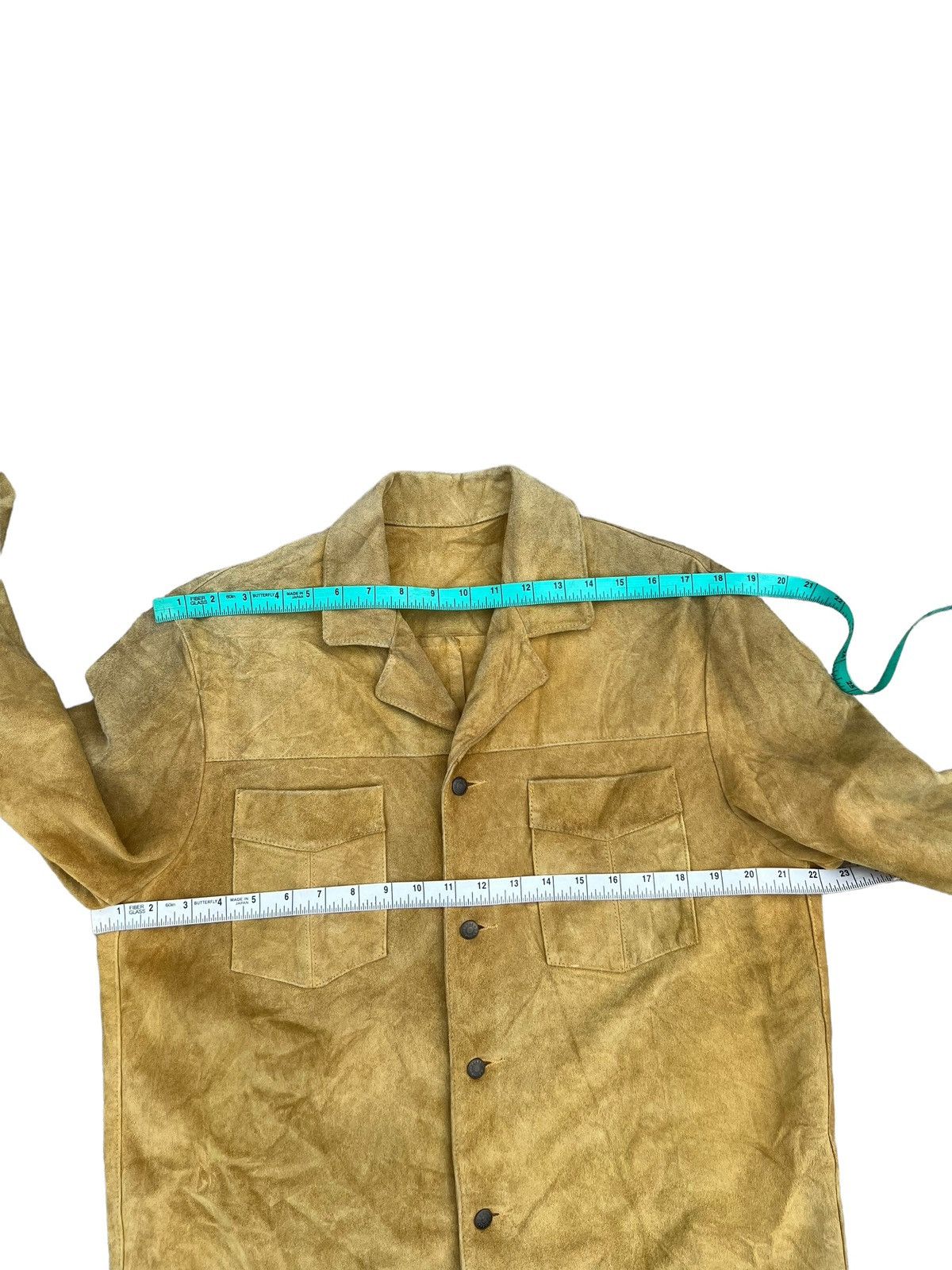 Leather RARE! Vintage Vent Couvert Paris Patina Suede Leather Shirt Size US M / EU 48-50 / 2 - 3 Thumbnail