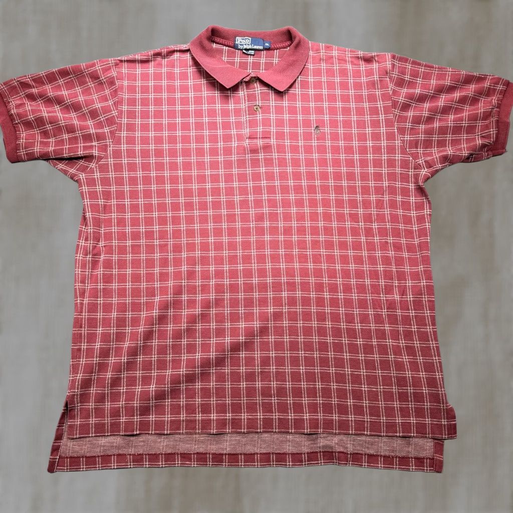 Polo Ralph Lauren Polo Ralph Lauren Polo Shirt Mens 2XL Red Plaid Cotton Knit Short Sleeve Size US XXL / EU 58 / 5 - 1 Thumbnail