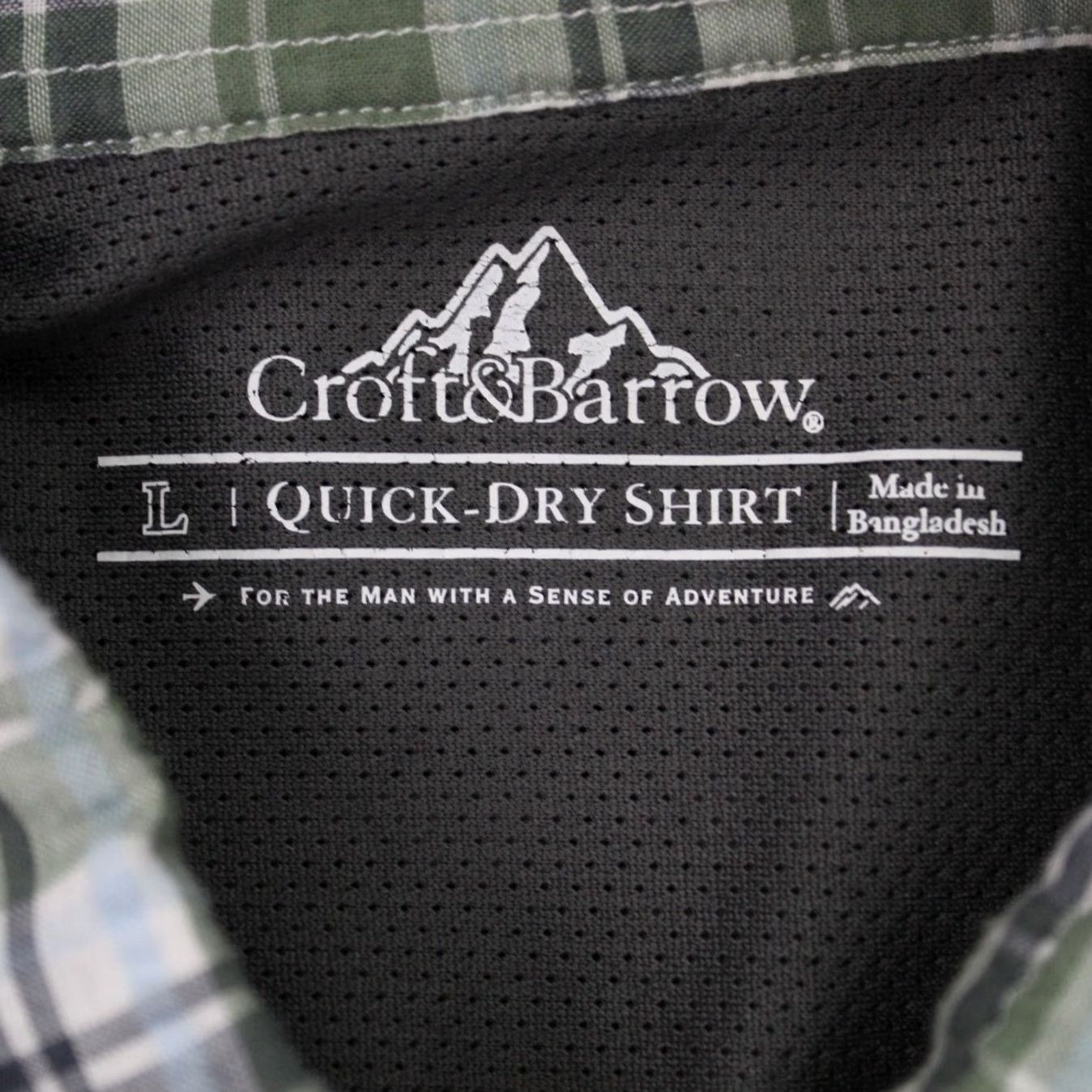 Croft & Barrow Croft & Barrow Quick Dry Shirt Mens L Green/Blue Plaid S/S Button Shirt Size US L / EU 52-54 / 3 - 7 Thumbnail