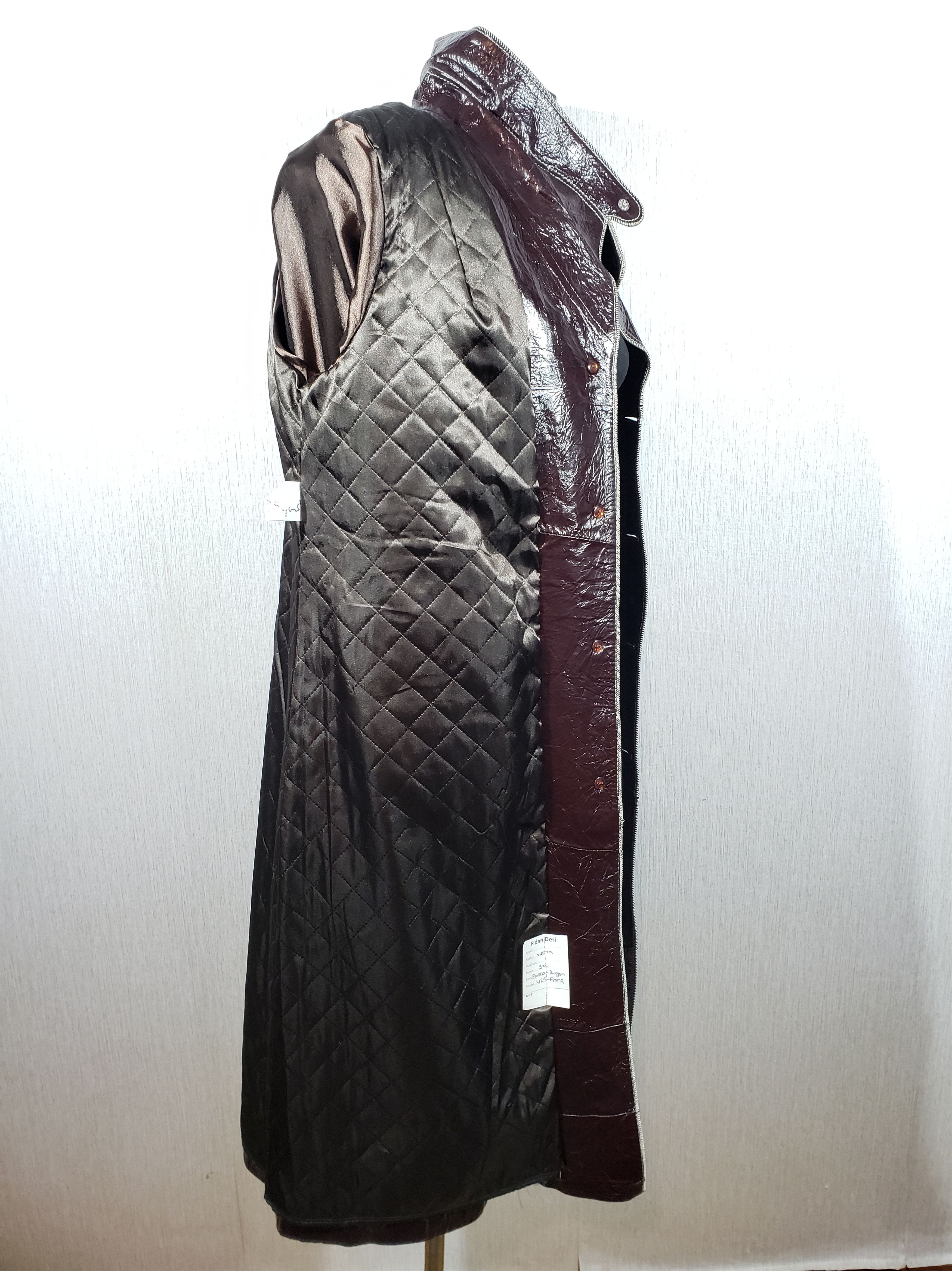 Other Stylish women's brown leather coat with buttons. Size XL / US 12-14 / IT 48-50 - 9 Thumbnail