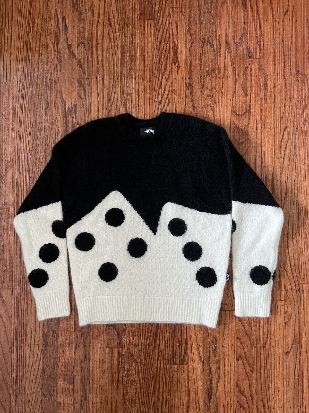 Stussy Stussy Dice Fuzzy Crew Sweater | Grailed