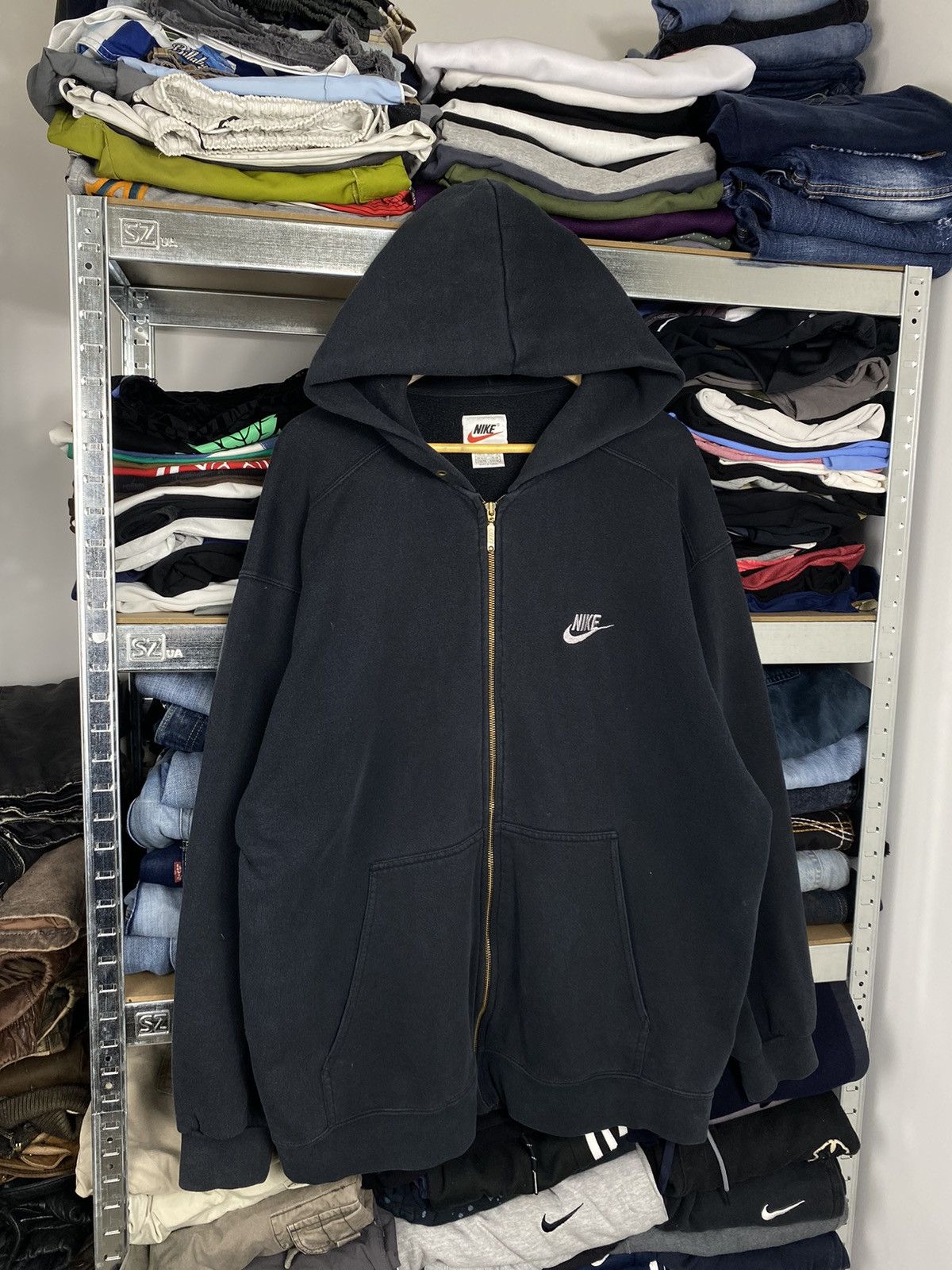 Nike × Streetwear × Vintage Vintage 90s Nike baggy sun faded zip 