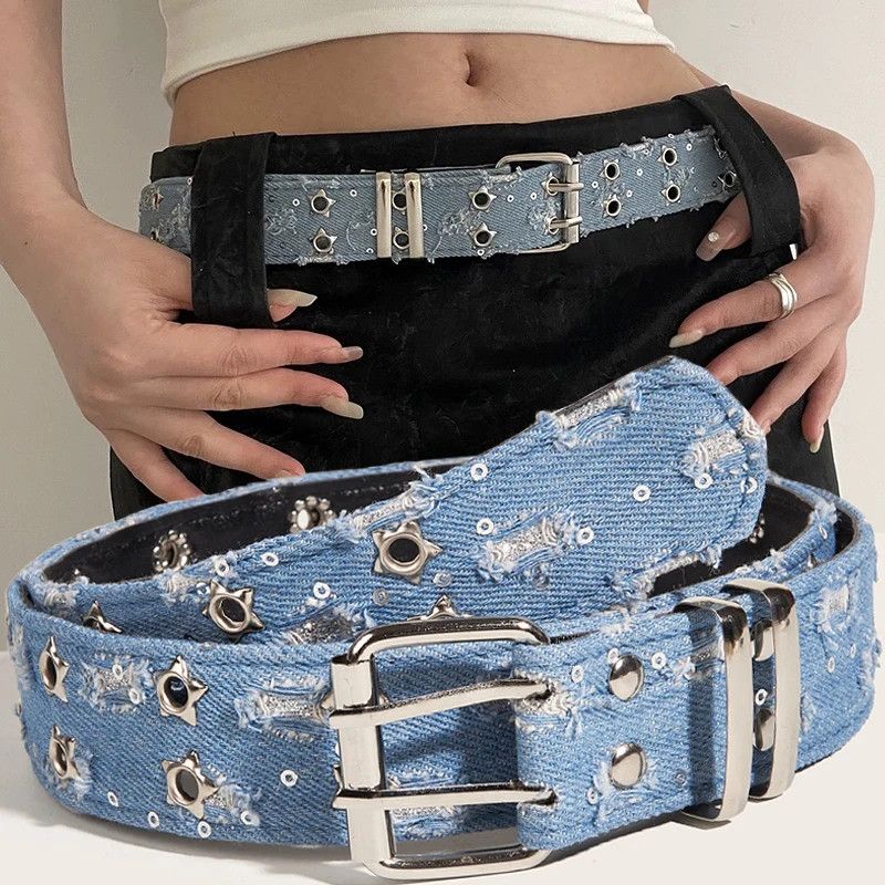 Jewelry Double Row Star Belt Women Girls Y2K Retro Size ONE SIZE - 9 Thumbnail