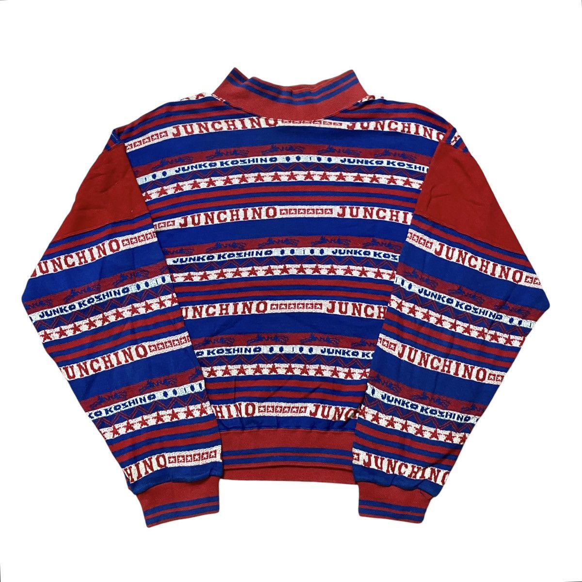 Designer × Mr. Junko × Vintage Vintage Junchino Junko Koshino Striped Sweatshirts Size US L / EU 52-54 / 3 - 1 Thumbnail