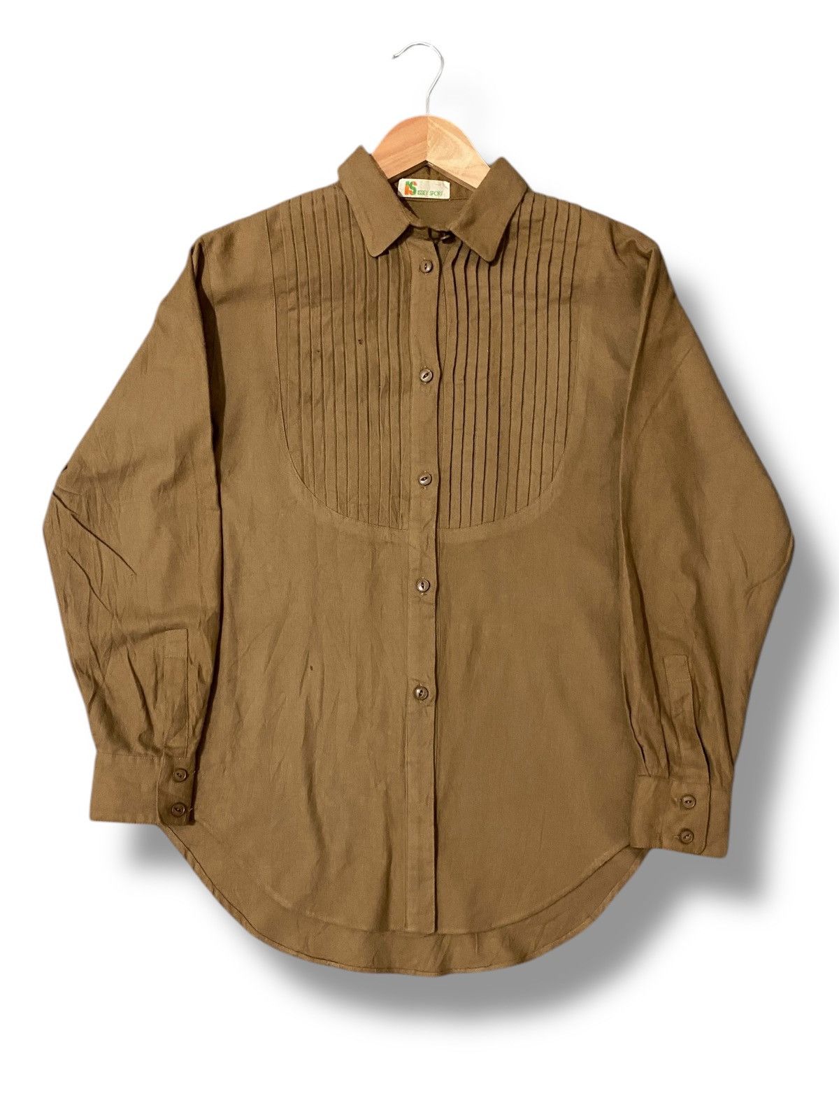 Designer Issey Miyake Pleated Longsleeve Shirt Size US L / EU 52-54 / 3 - 1 Thumbnail