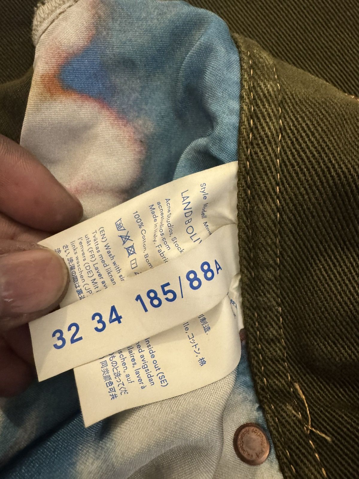 Acne Studios BNWT Acne Studios Blå Konst Land B Olive Trousers Size US 32 / EU 48 - 6 Thumbnail