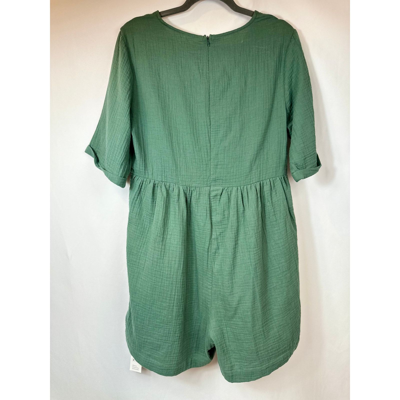 Other Cupshe Romper V Neck Wide Leg Pockets Beach Green L Size 32" / US 10 / IT 46 - 15 Thumbnail