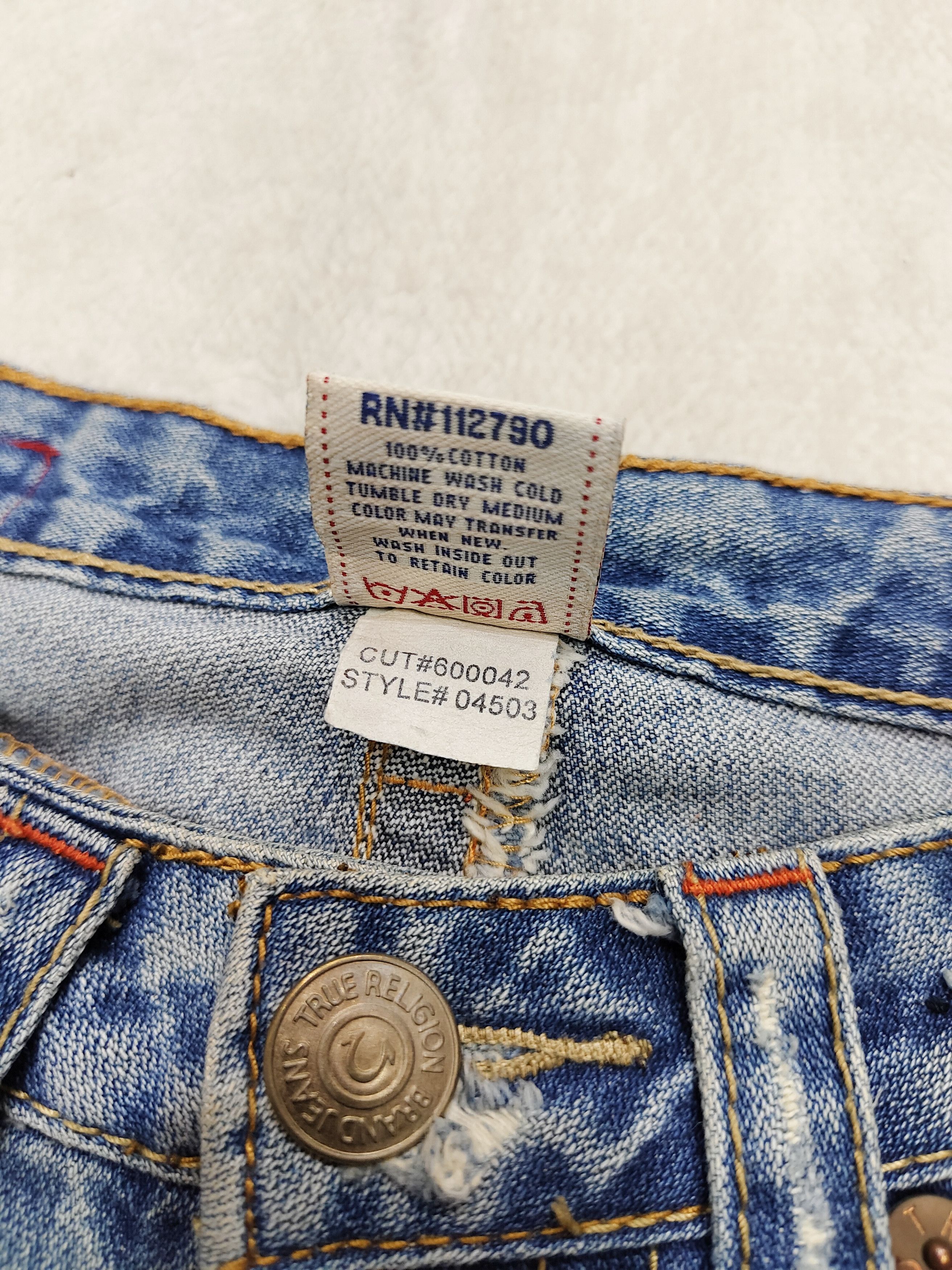 True Religion True Religion- Y2K Ghost Pocket Pacthwork Distressed Flare Size 29" - 8 Thumbnail
