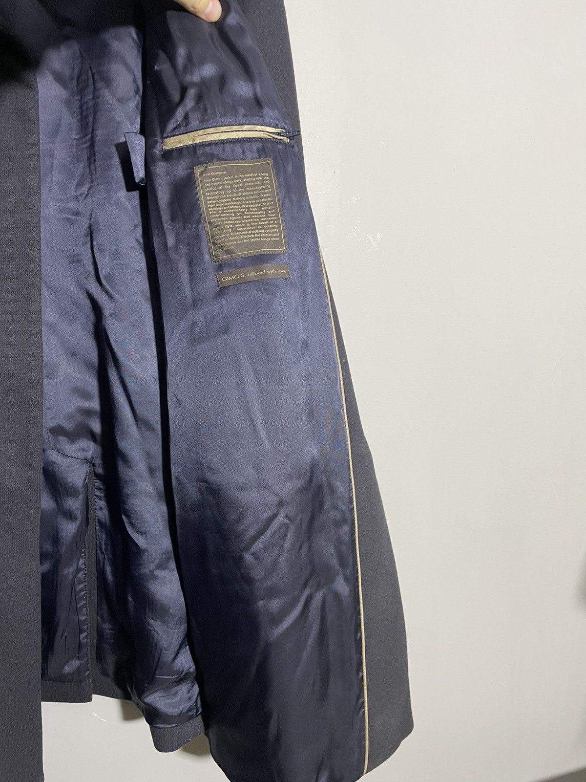 Gimo's Gimo’s Wool Cashmere Fur Men’s coat size 50 Navy Blue Size US M / EU 48-50 / 2 - 12 Thumbnail