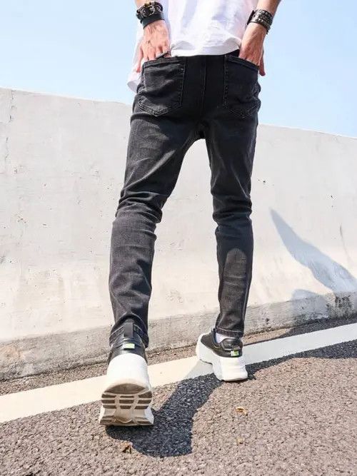 Jean Skinny stacked distressed slim jeans Size US 30 / EU 46 - 3 Thumbnail