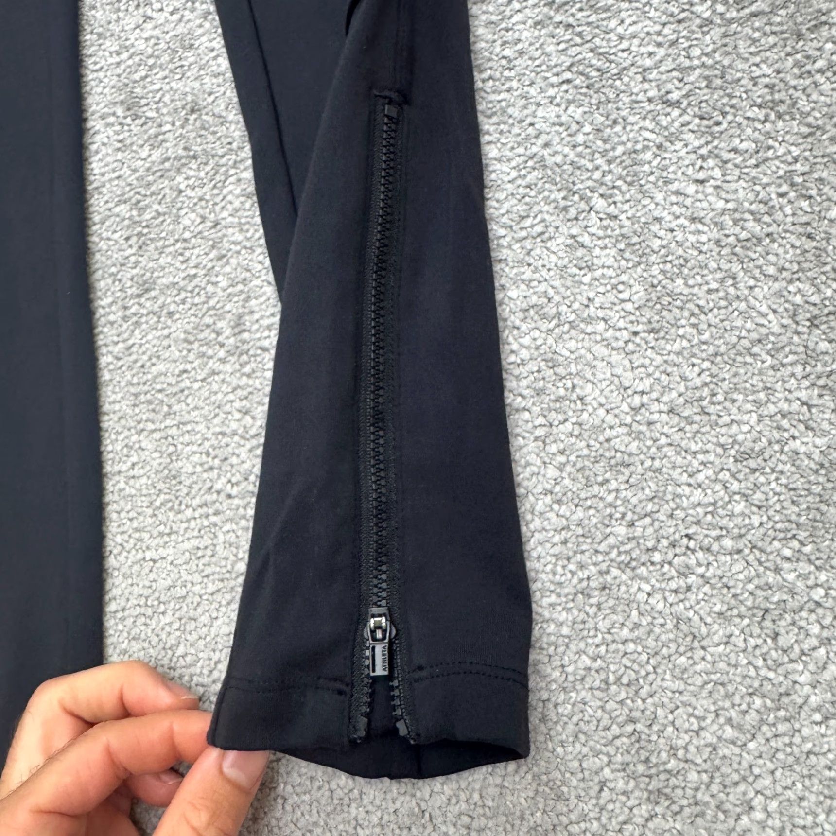 Athleta VINTAGE Athleta Delancey Moto Leggings Womens M Black High Rise Pocket Active Size 32" / US 10 / IT 46 - 3 Thumbnail