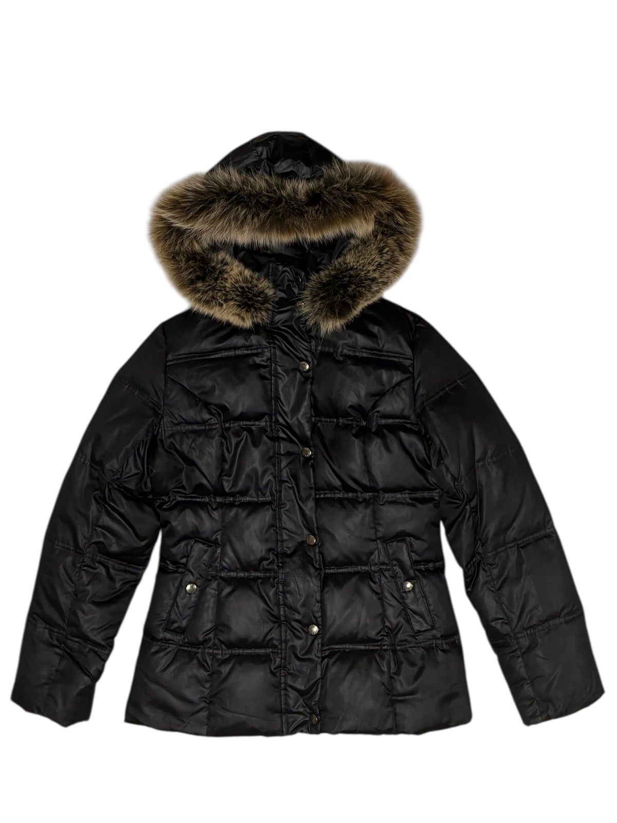 Other Japanese brand black fur hood down puffer jacket Size US S / EU 44-46 / 1 - 1 Thumbnail
