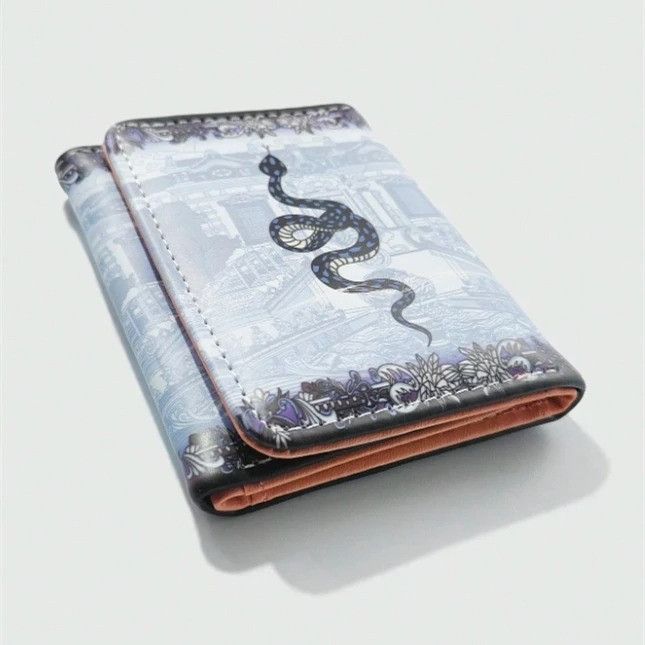 Japanese Brand Dark Snake Printed Wallet Size ONE SIZE - 5 Thumbnail