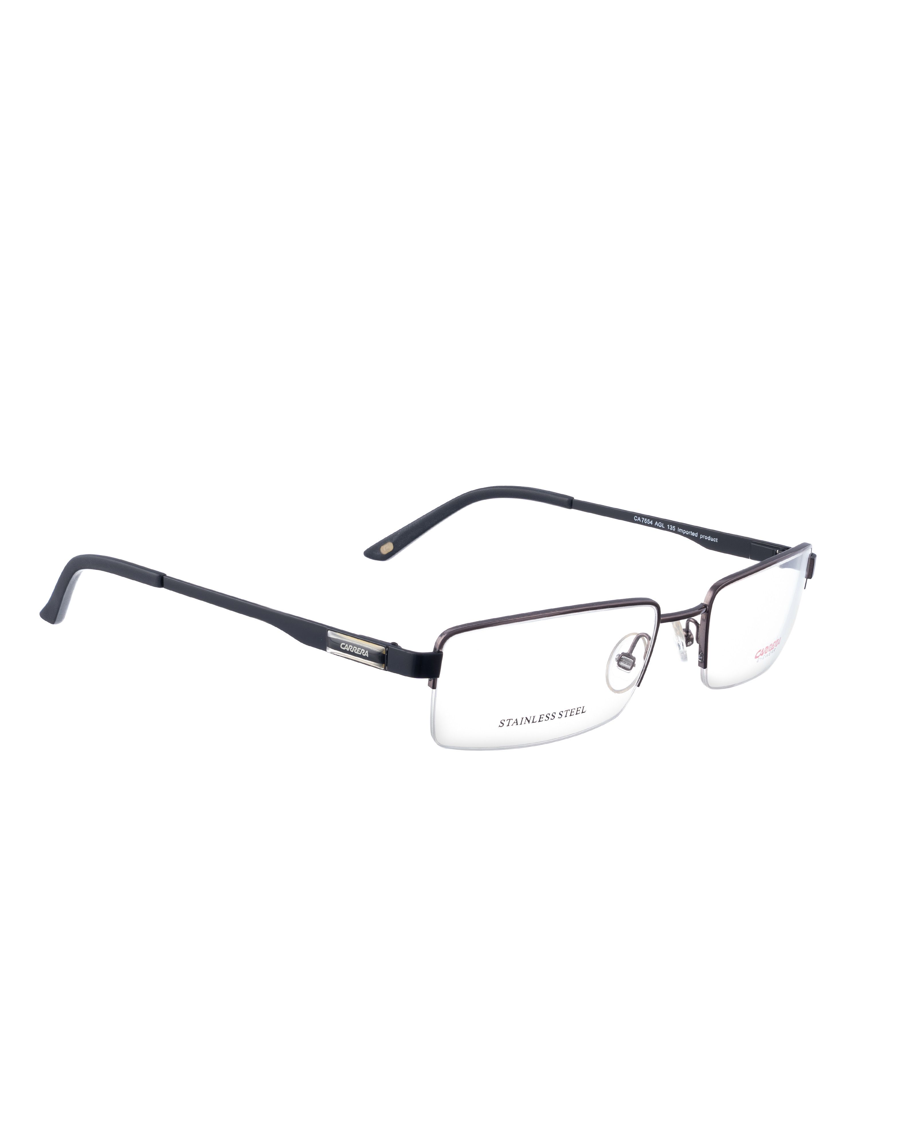 Carrera Carrera 90s Black Matte Rectangular Half Rim Metal Glasses Size ONE SIZE - 1 Thumbnail