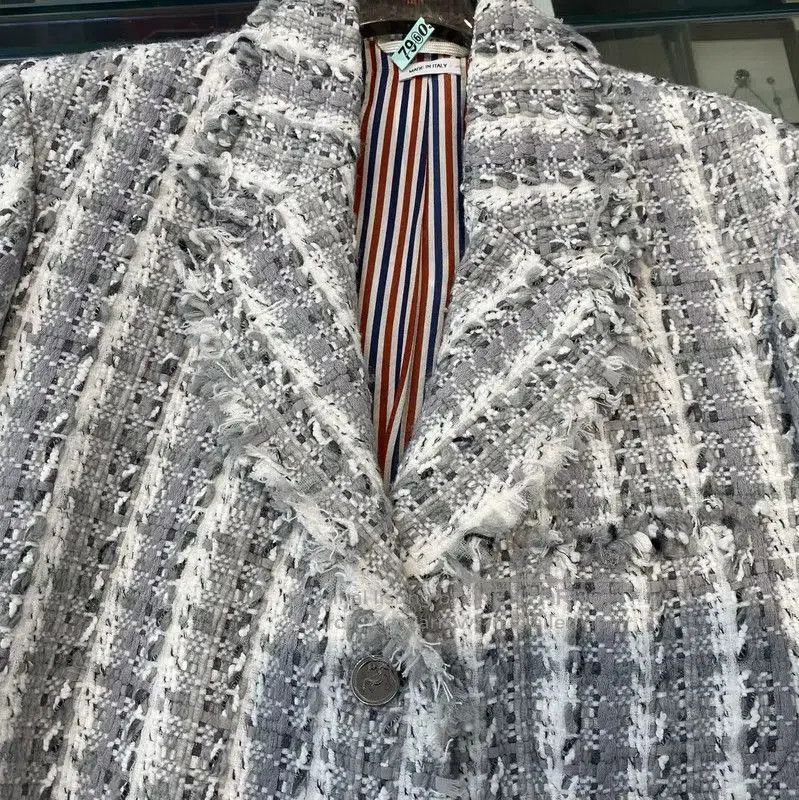 Thom Browne Thom Browne Gray Women's Overcoat Size L . Size L / US 10 / IT 46 - 6 Thumbnail