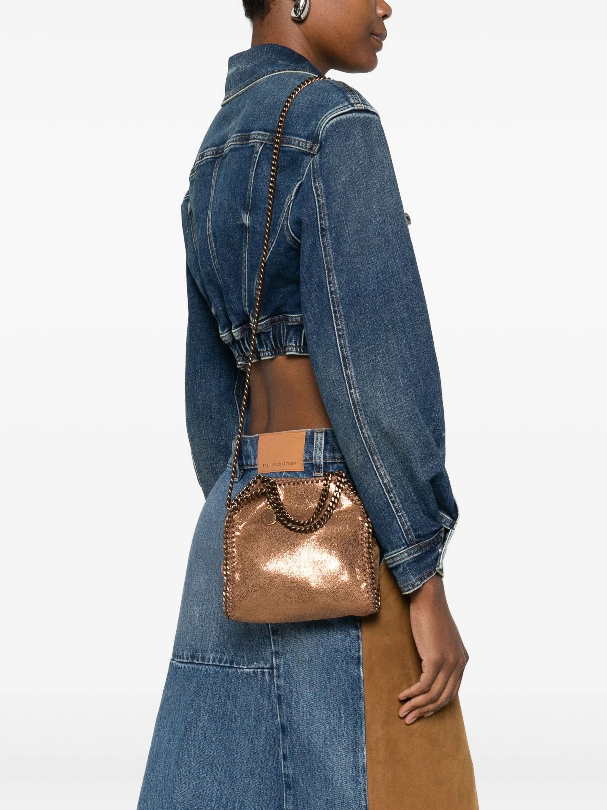 Stella McCartney os11x1225 Size: OS / Chain-Trim Tote Bag in Brown Size ONE SIZE - 2 Thumbnail