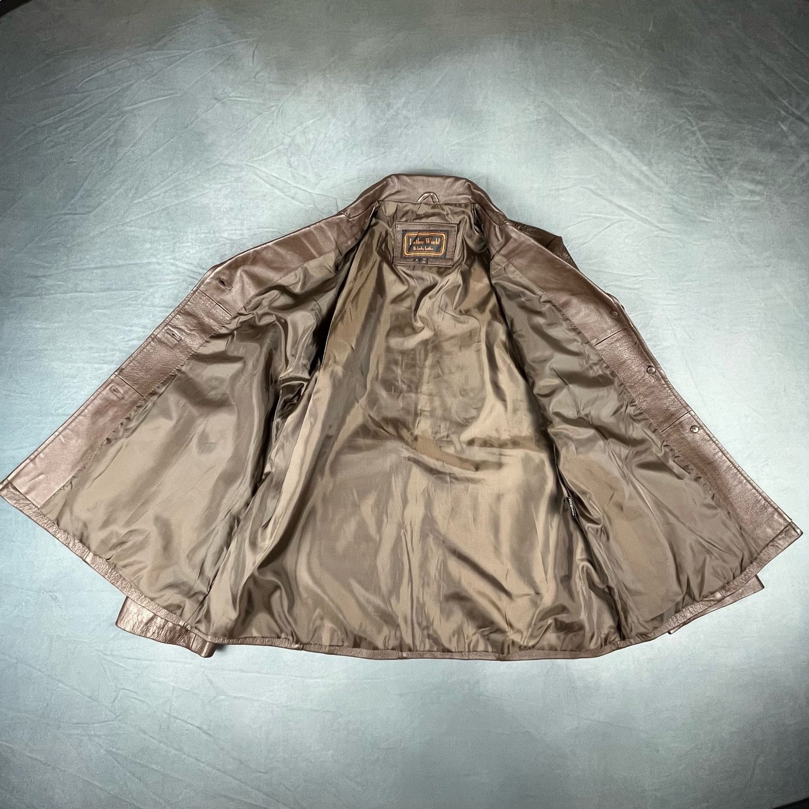 Other Leather World By Lucky Leather 3X Leather Blazer Jacket P-01 Size 3XL / US 20-22 - 9 Thumbnail