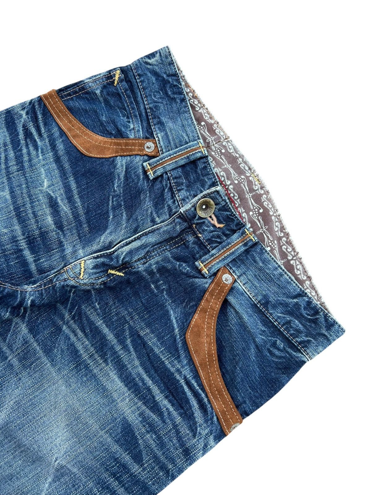 Kapital VINTAGE EDWIN NAVAJO JAPANESE BRAND DENIM JEANS RARE☠️🎌 Size US 31 - 8 Thumbnail