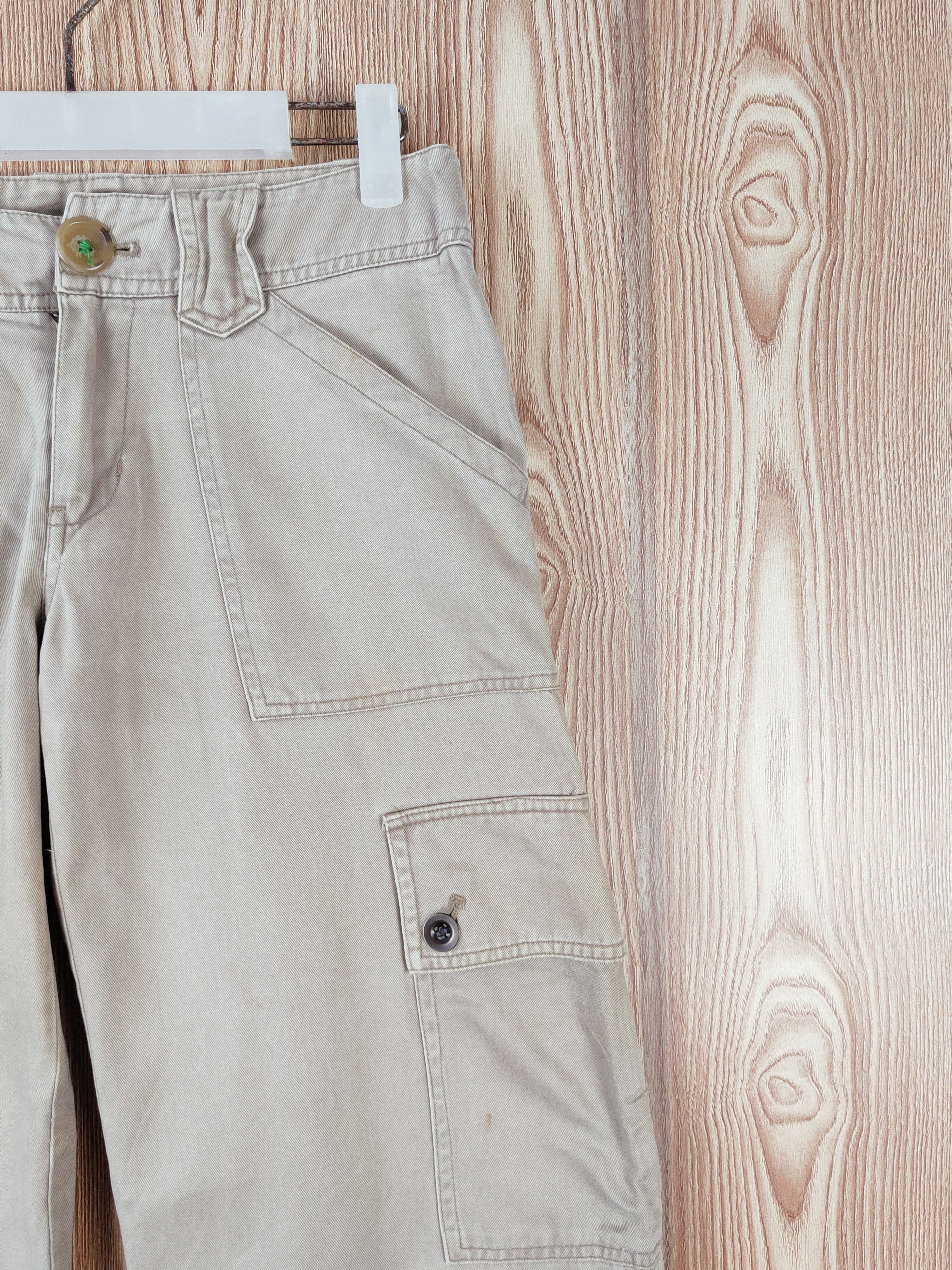 Japanese Brand Rio Sister Division Beige Multipocket Cargo Pants #W458 Size 29" - 5 Thumbnail