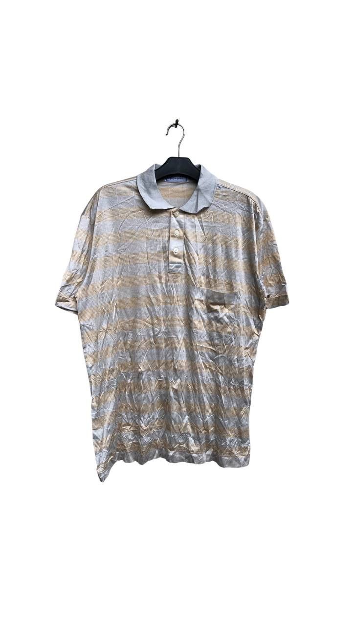 Yves Saint Laurent YVES SAINT LAUREN Striped Polo Shirt Size US L / EU 52-54 / 3 - 1 Thumbnail