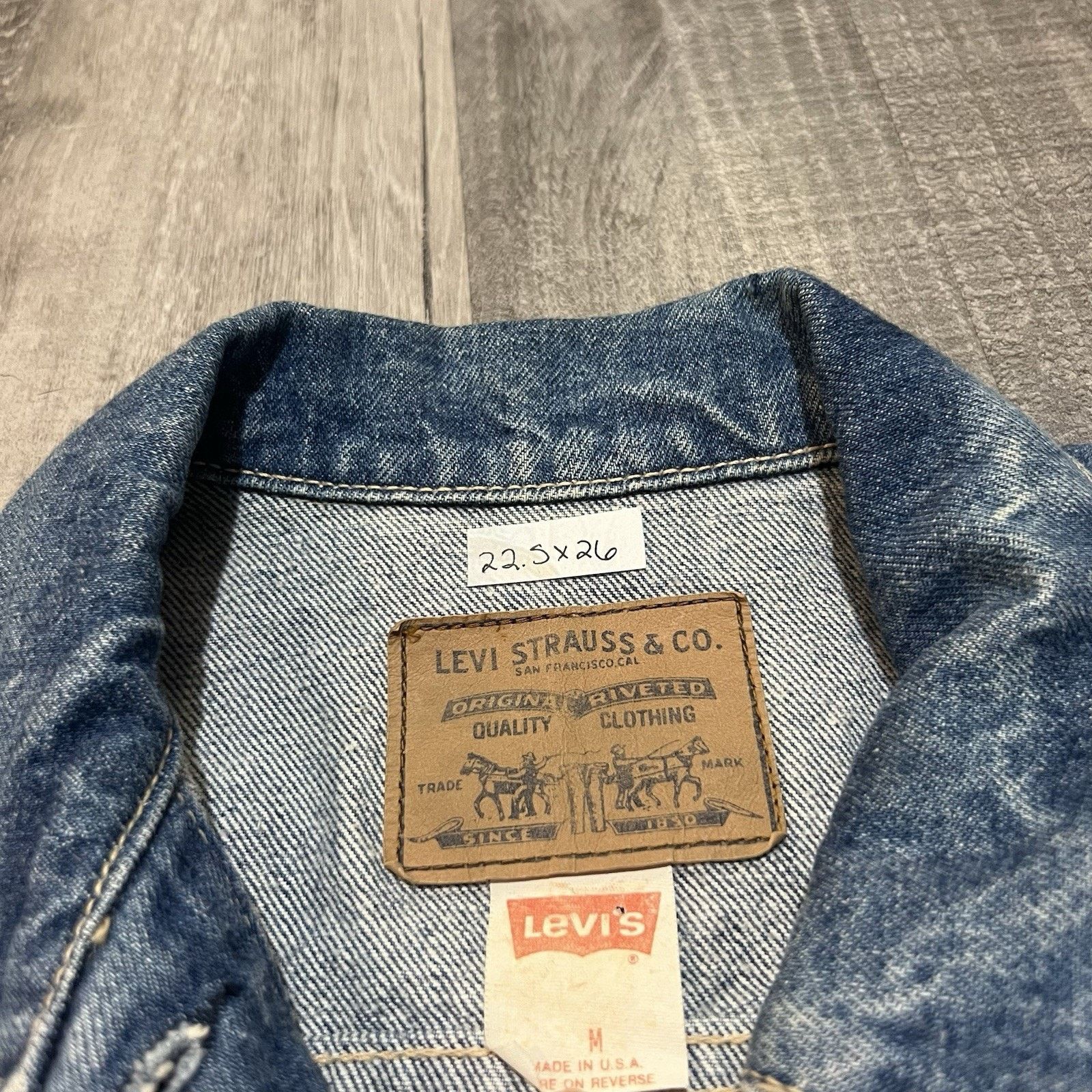 Levi's VTG Levi's Denim Trucker White Tab Dark Wash USA Jacket Size M / US 6-8 / IT 42-44 - 4 Thumbnail