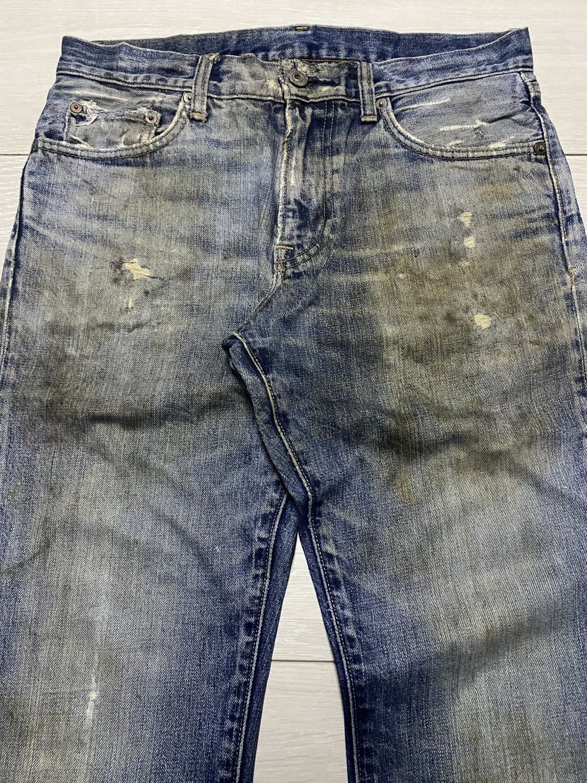 Uniqlo Vintage Japanese Brand Uniqlo Grunge Distressed Loose Jeans Size US 32 / EU 48 - 3 Thumbnail