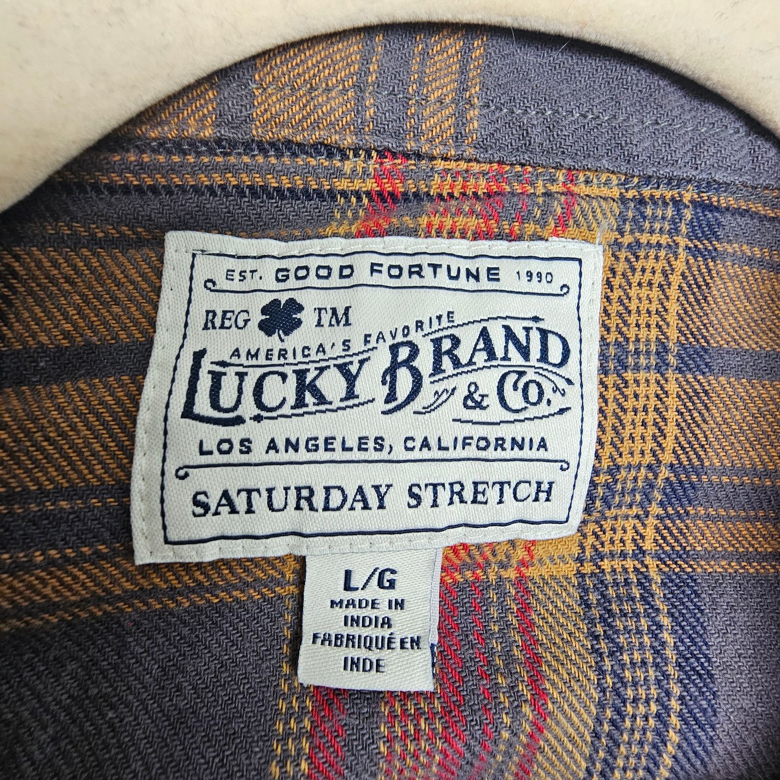 Lucky Brand Lucky Brand Mens Plaid Western Shirt L Cowboy Country Rodeo Size US L / EU 52-54 / 3 - 6 Thumbnail