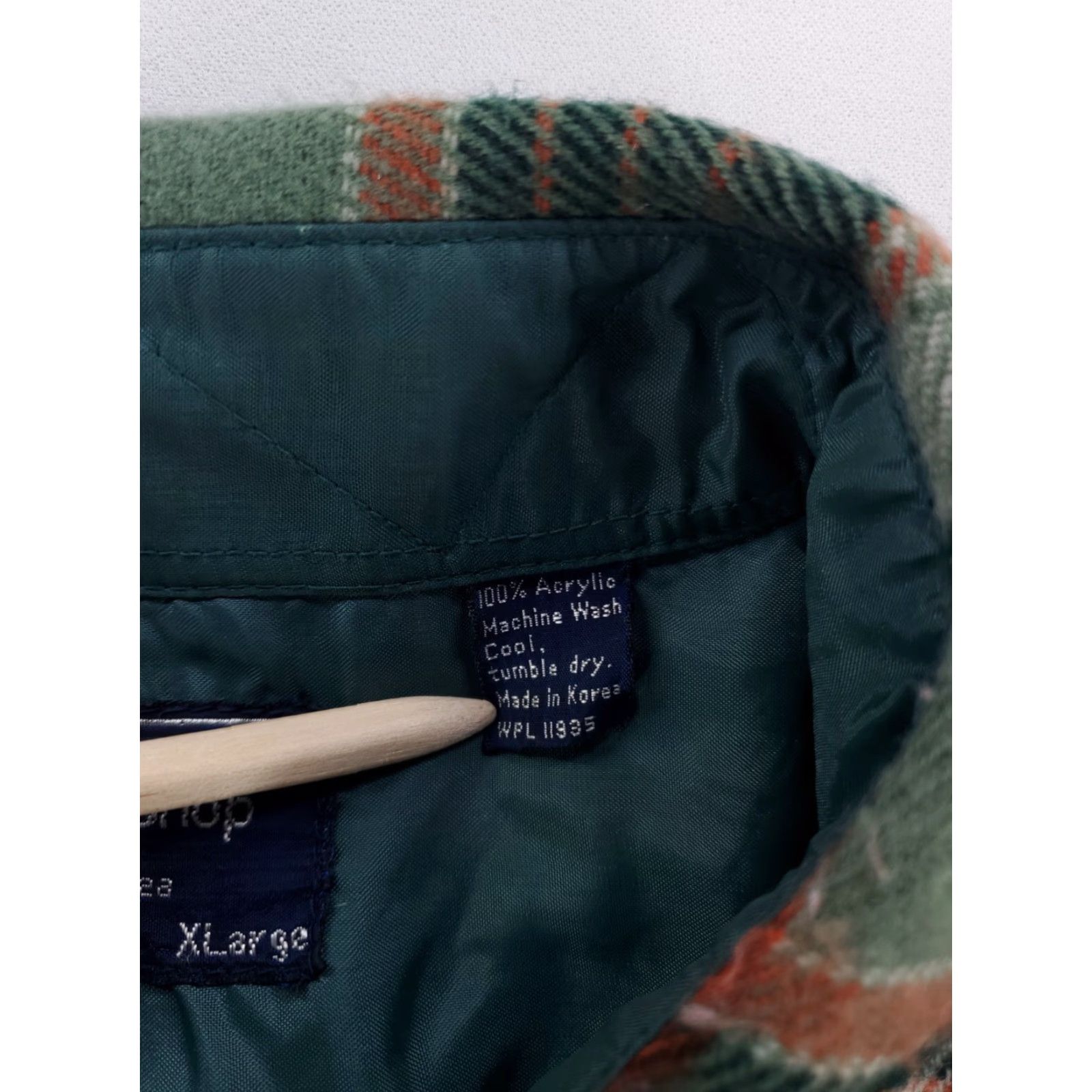 Penn VINTAGE JC Penney 70s Green Plaid Flannel Button-Up Shirt Long Sleeve Mens XL Size US XL / EU 56 / 4 - 3 Thumbnail